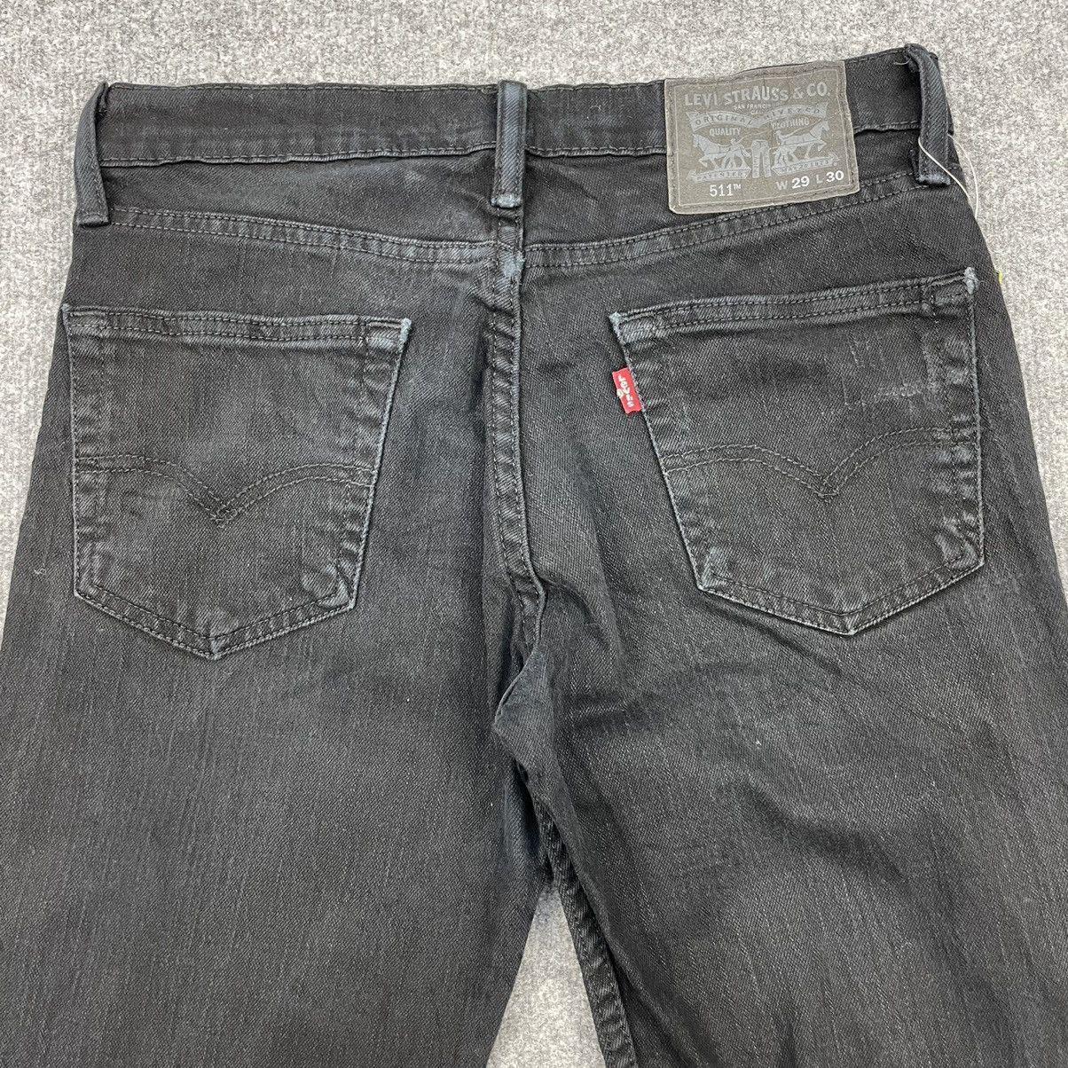 Levi's × Vintage Vintage Levi's 511 Distressed Super Black -wc032 Size US 30 / EU 46 - 9 Thumbnail