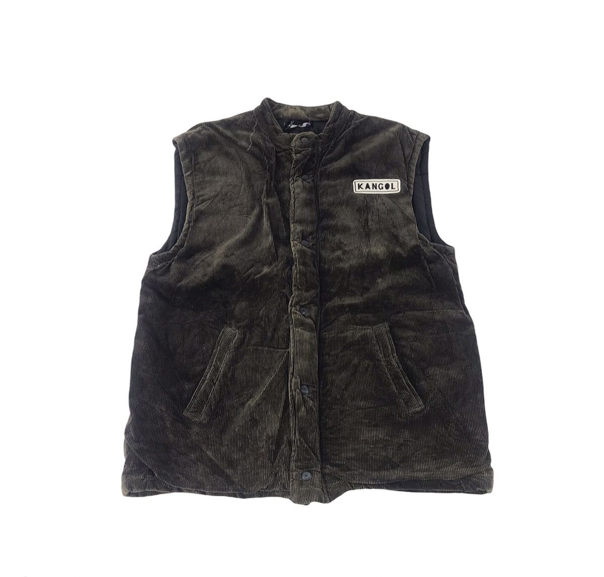 Kangol Corduroy Sleeveless Vest Insulated Embroidery Logo