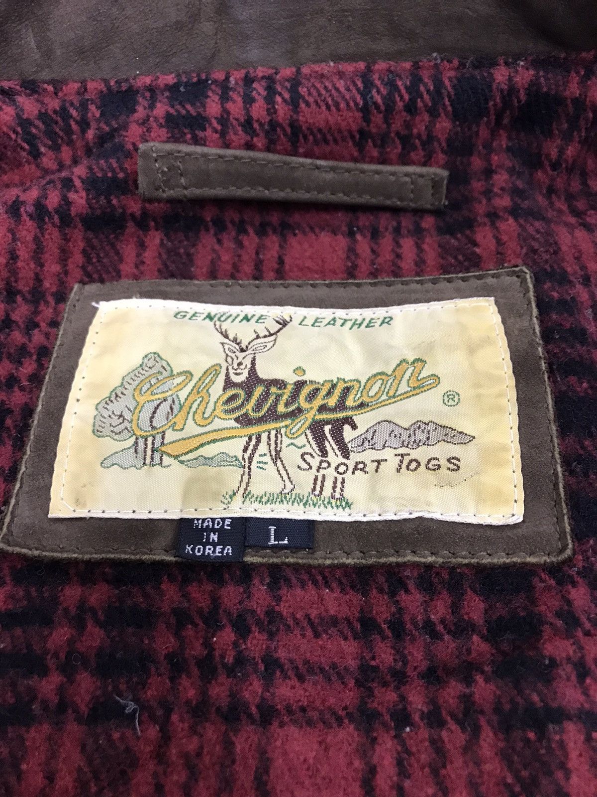Chevignon × Vintage Rare Cherignon Leather Jacket Classic Outdoor Wnter L XL Size US L / EU 52-54 / 3 - 4 Thumbnail