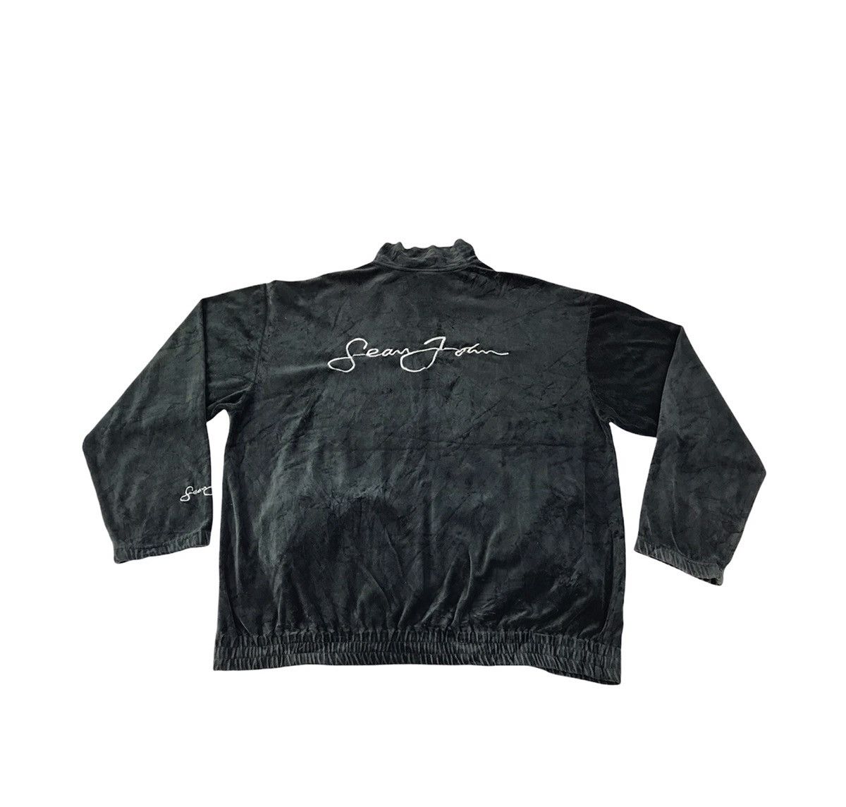 Sean John × Vintage Sean John Velvet Fleece Zip Up Spell Out Embroidery Logo Size US XL / EU 56 / 4 - 2 Thumbnail