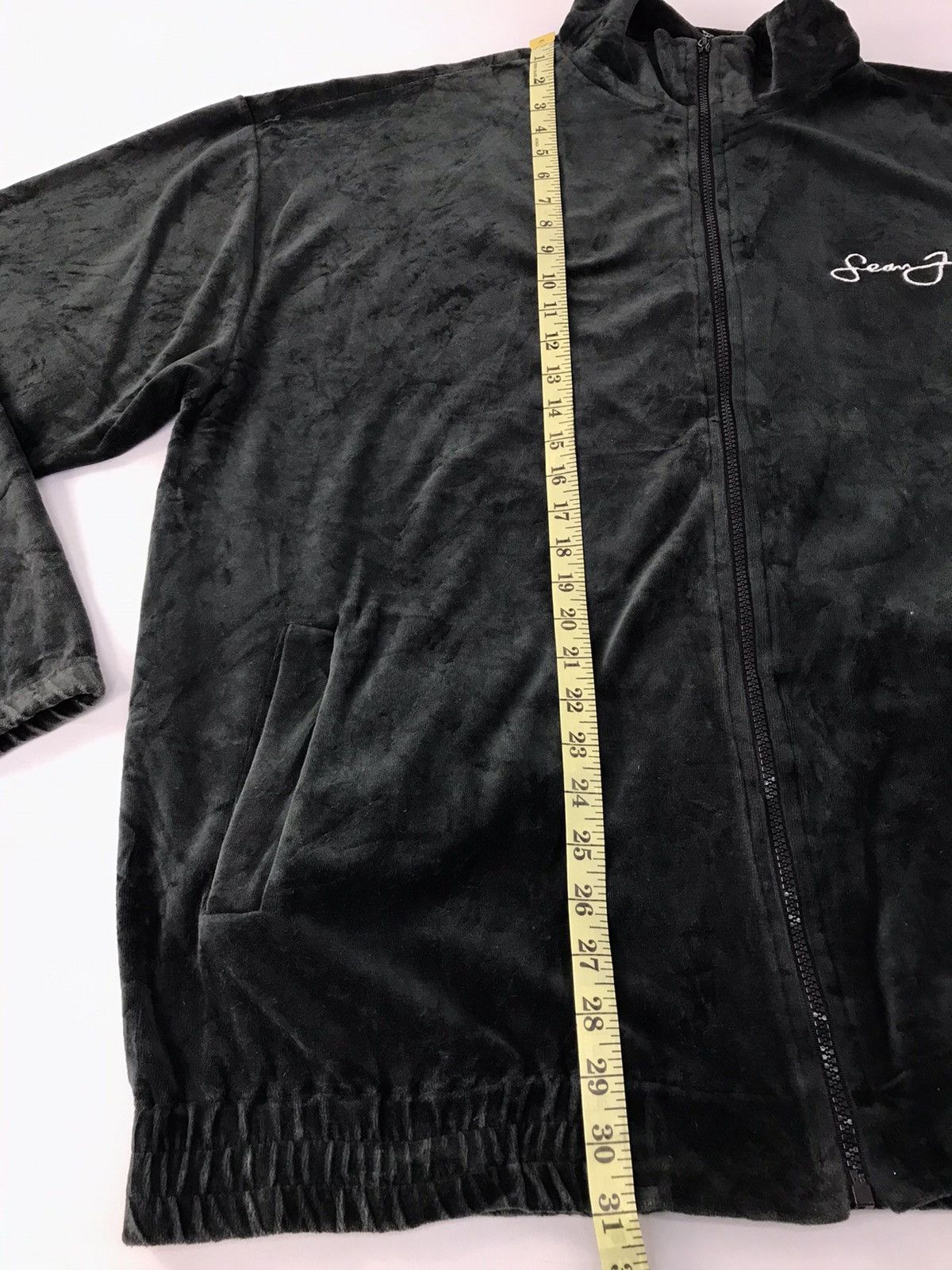 Sean John × Vintage Sean John Velvet Fleece Zip Up Spell Out Embroidery Logo Size US XL / EU 56 / 4 - 10 Thumbnail