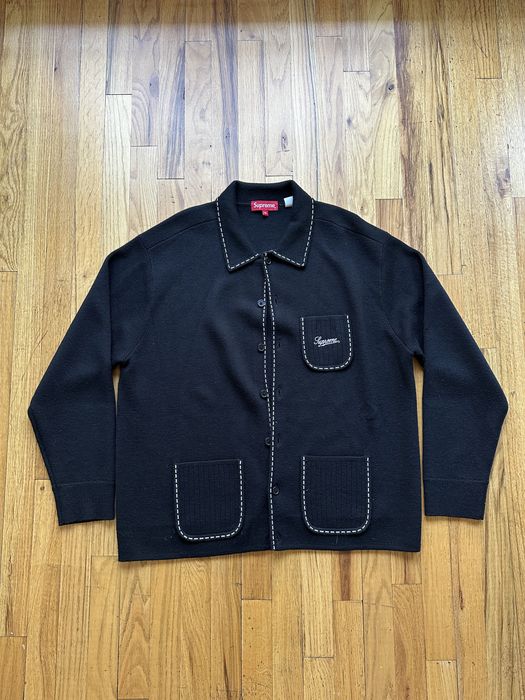 Supreme SUPREME CONTRAST STITCH CARDIGAN | Grailed