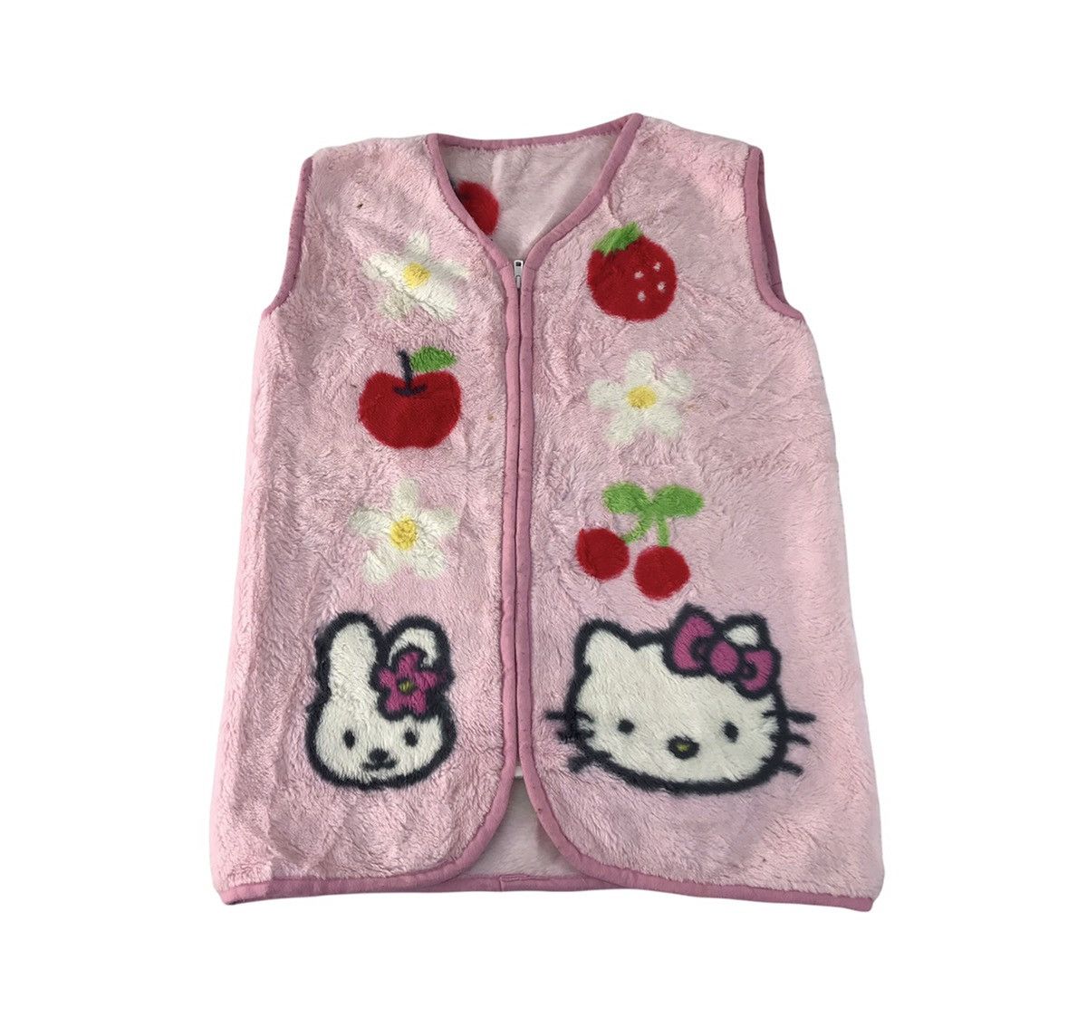 Japanese Brand Sanrio License Hello Kitty Vest Fluffy Fleece Jacket Size M / US 6-8 / IT 42-44 - 1 Thumbnail