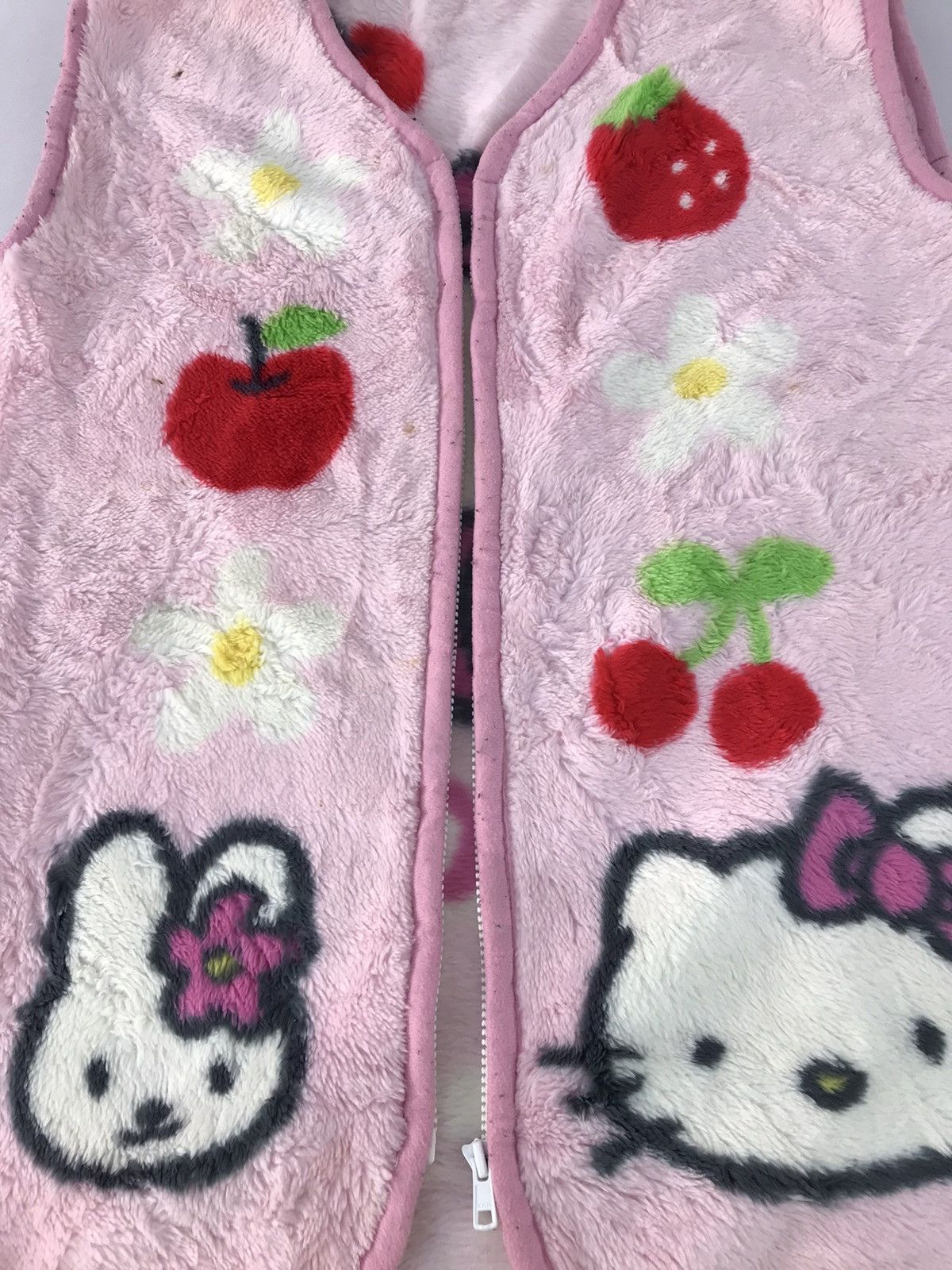 Japanese Brand Sanrio License Hello Kitty Vest Fluffy Fleece Jacket Size M / US 6-8 / IT 42-44 - 4 Thumbnail