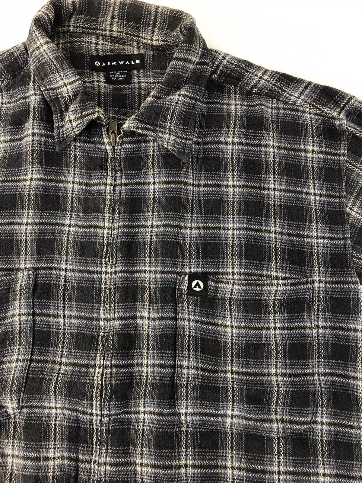 Airwalk × Flannel Airwalk Flannel Shirt Zipper Plaid Checked Double Pocket Size US L / EU 52-54 / 3 - 3 Thumbnail