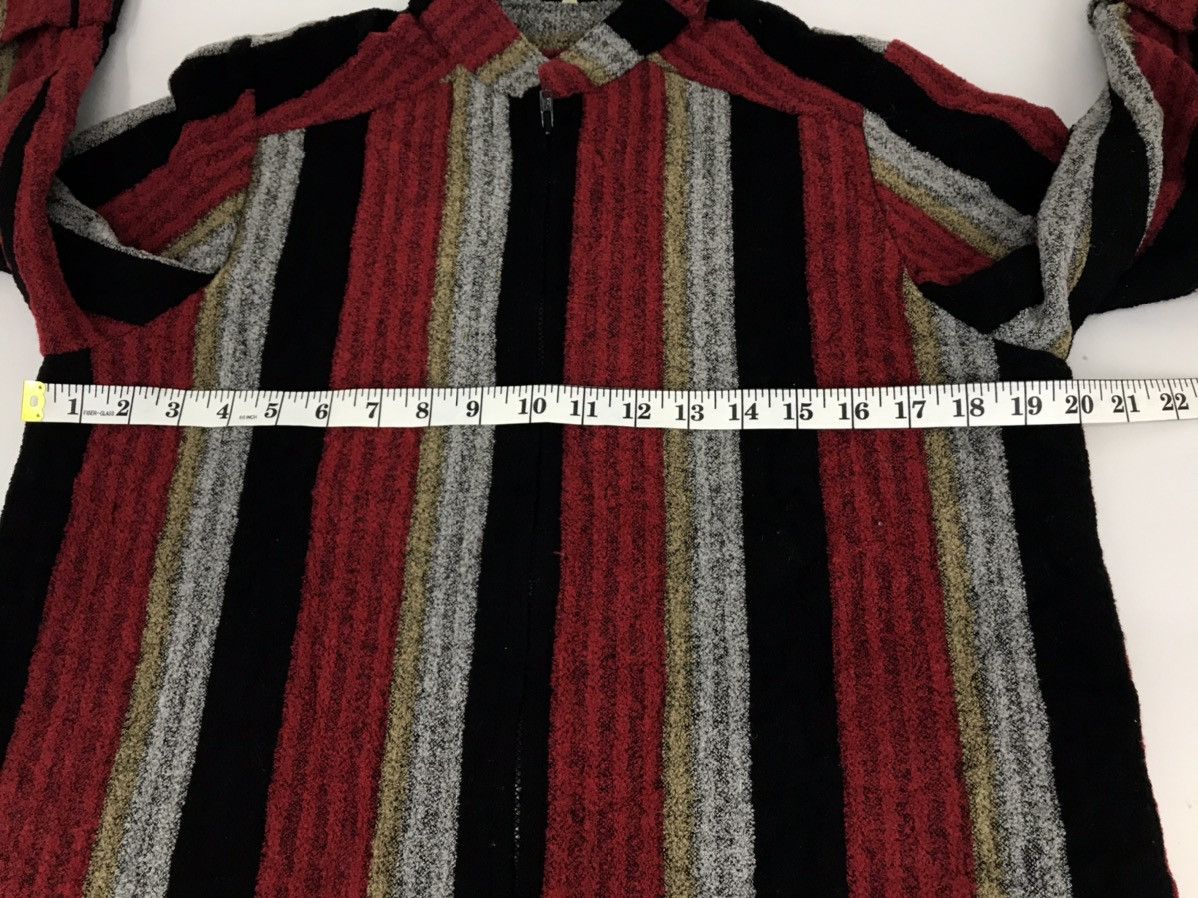 Designer × Vintage Vintage Knitwear Zip Up Style Striped Block Design Size US M / EU 48-50 / 2 - 7 Thumbnail