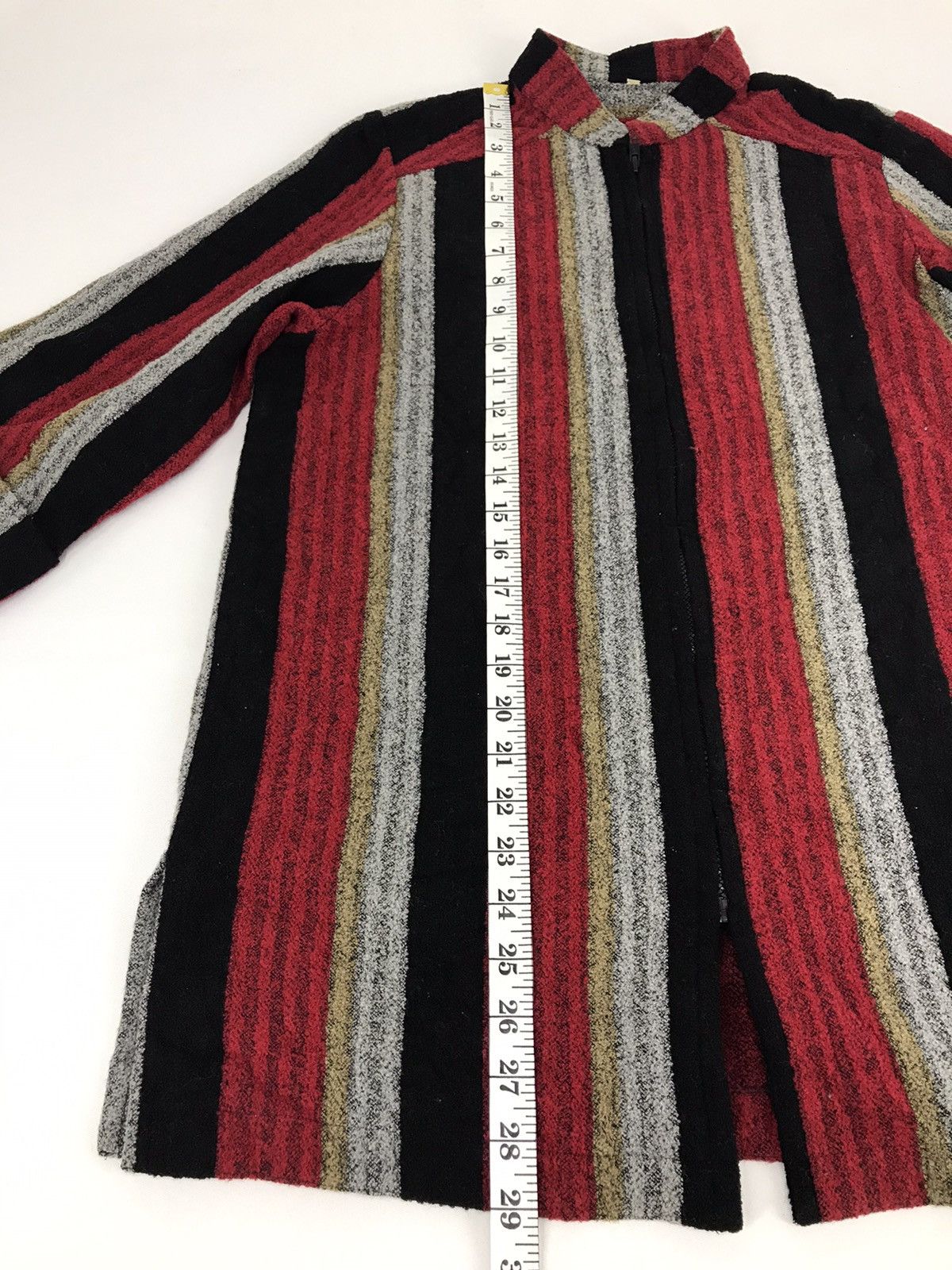 Designer × Vintage Vintage Knitwear Zip Up Style Striped Block Design Size US M / EU 48-50 / 2 - 8 Thumbnail