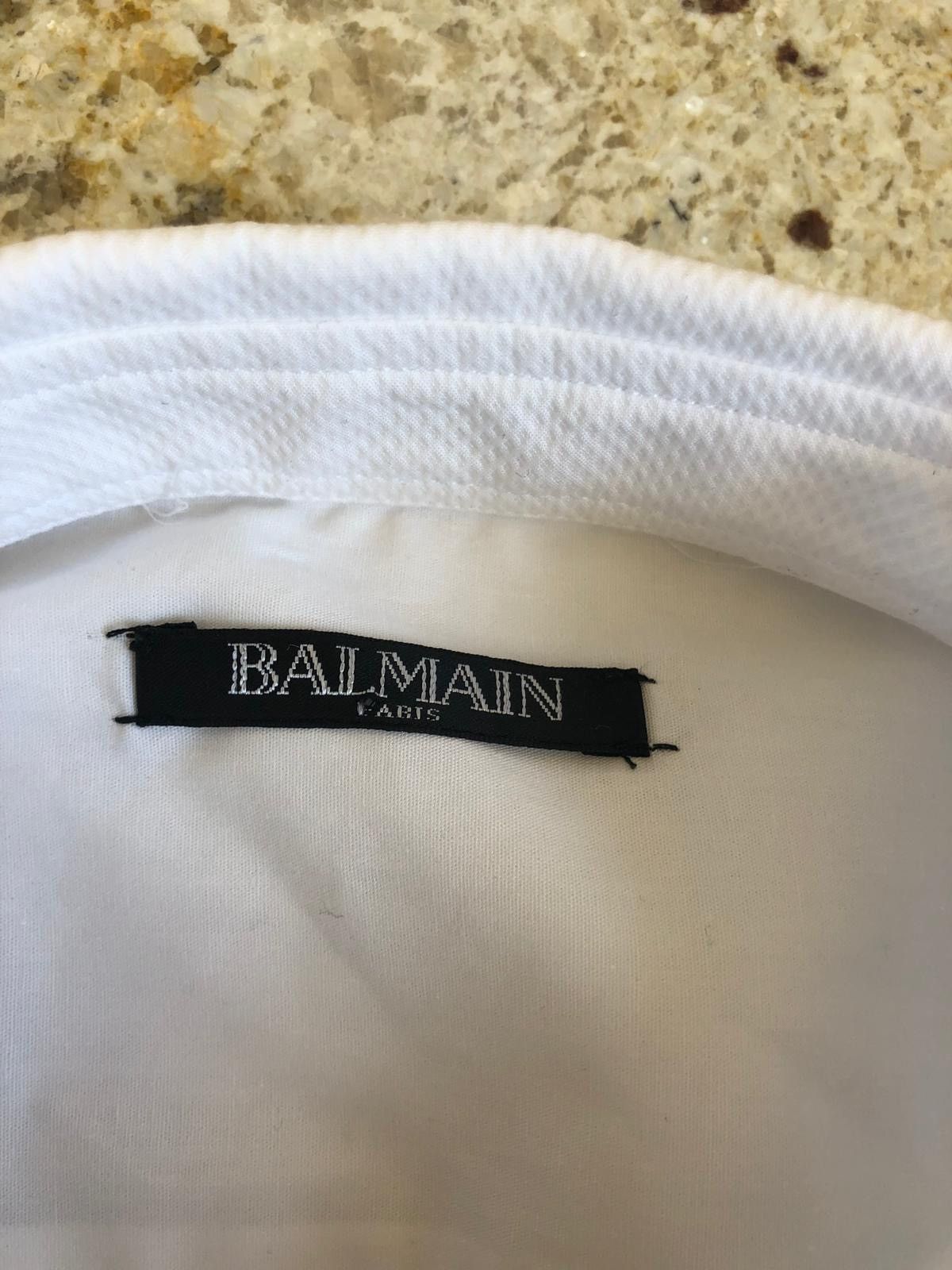 Balmain Dragon Embroidered B Logo Button Up in White Size US M / EU 48-50 / 2 - 5 Thumbnail
