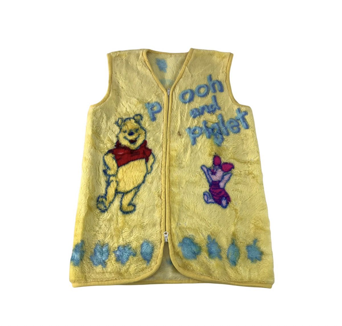 Cartoon Network × Vintage 90s Winnie The Pooh And Piglet Vest Fleece Fluffy Fleece Size US M / EU 48-50 / 2 - 1 Thumbnail
