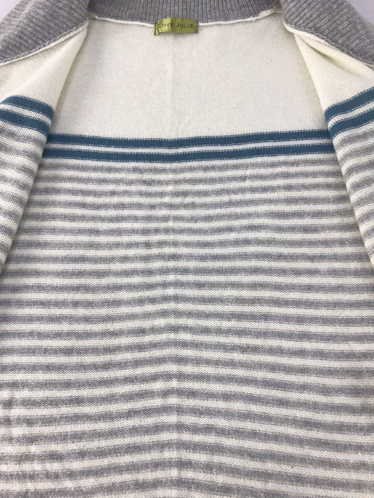 Japanese Brand × Vintage Love Jolie Knitwear Cardigan Shirt Button Down Striped Size S / US 4 / IT 40 - 3 Thumbnail