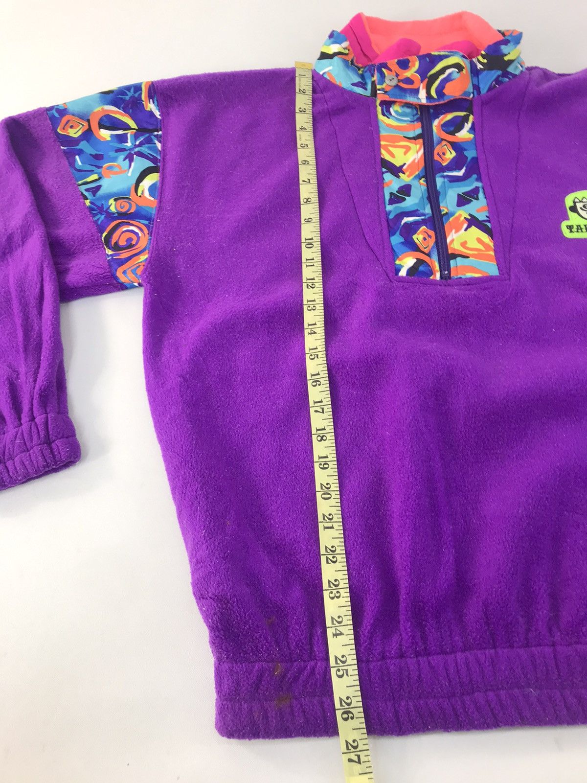Japanese Brand × Vintage Taro Club Fleece Fluffy Half Zip Multicolour Design Size US L / EU 52-54 / 3 - 7 Thumbnail