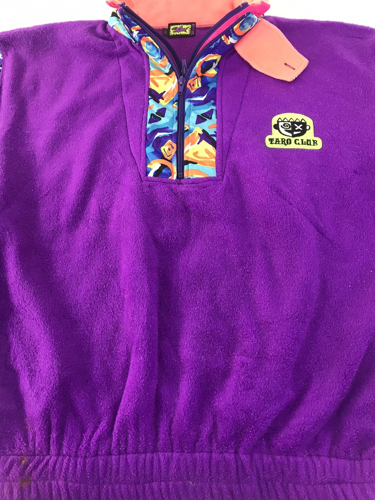 Japanese Brand × Vintage Taro Club Fleece Fluffy Half Zip Multicolour Design Size US L / EU 52-54 / 3 - 4 Thumbnail