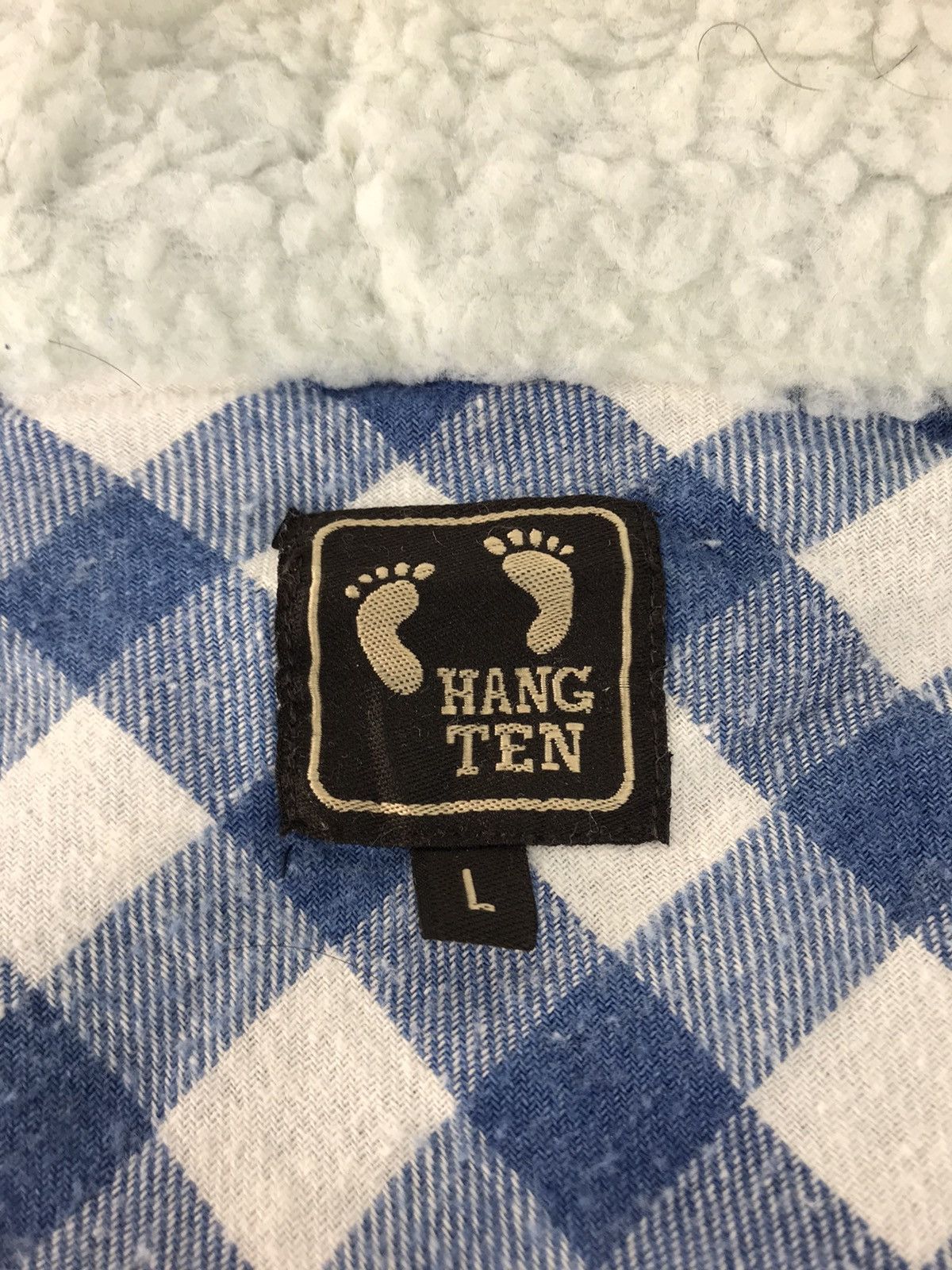 Hang Ten × Vintage Hang Ten Flannel Plaid Checked Double Pocket Sherpa Inner Size L / US 10 / IT 46 - 6 Thumbnail