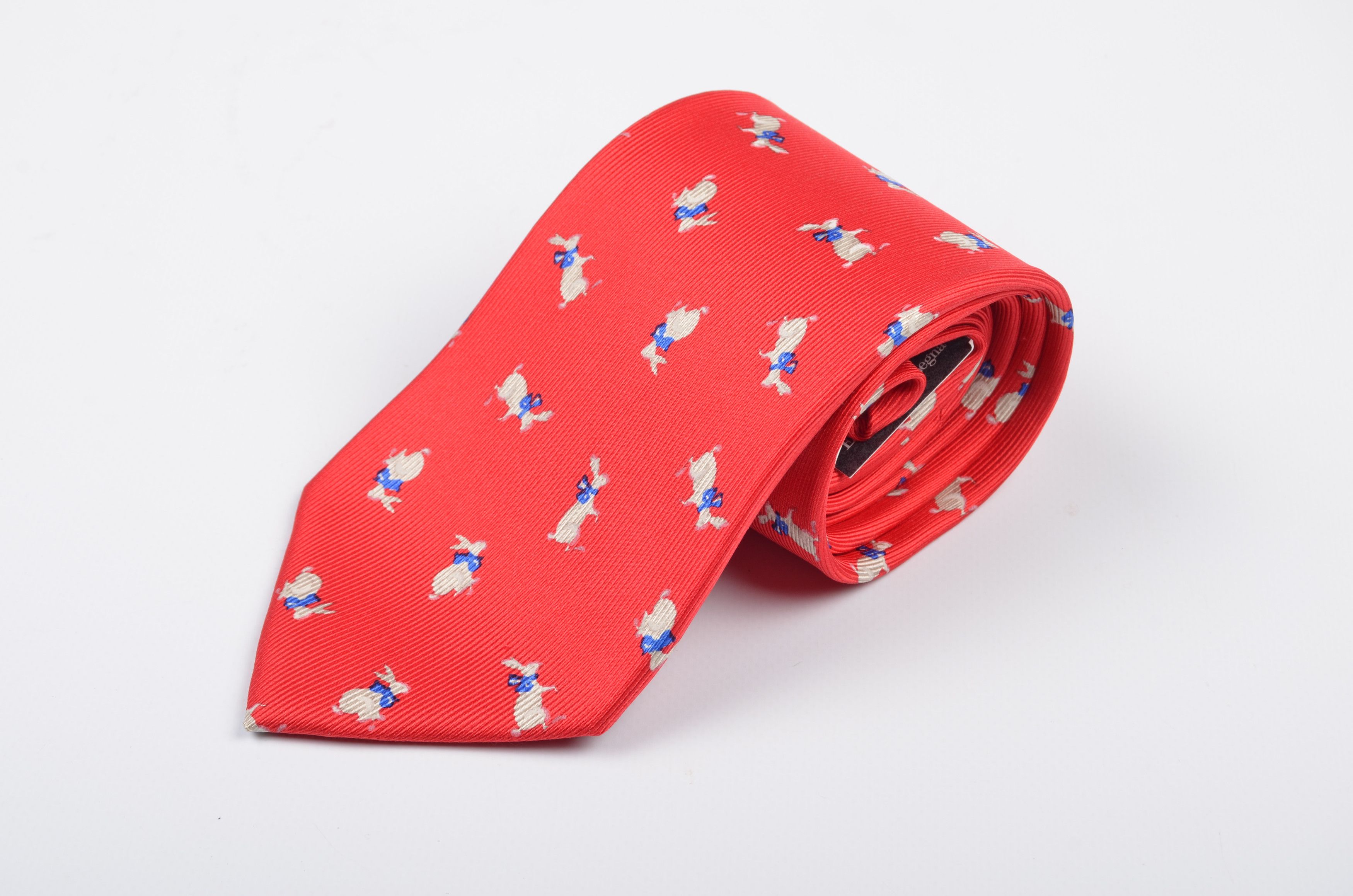 Ermenegildo Zegna Silk Bunnies Printed Tie