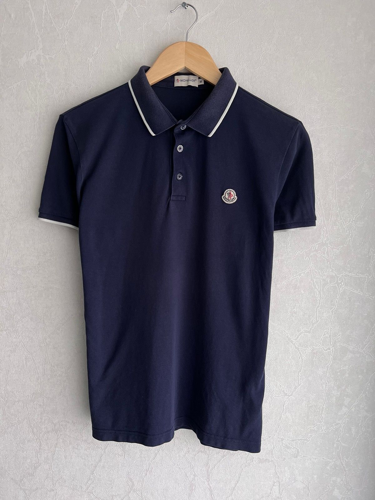 Pre-owned Moncler Polo In Navy