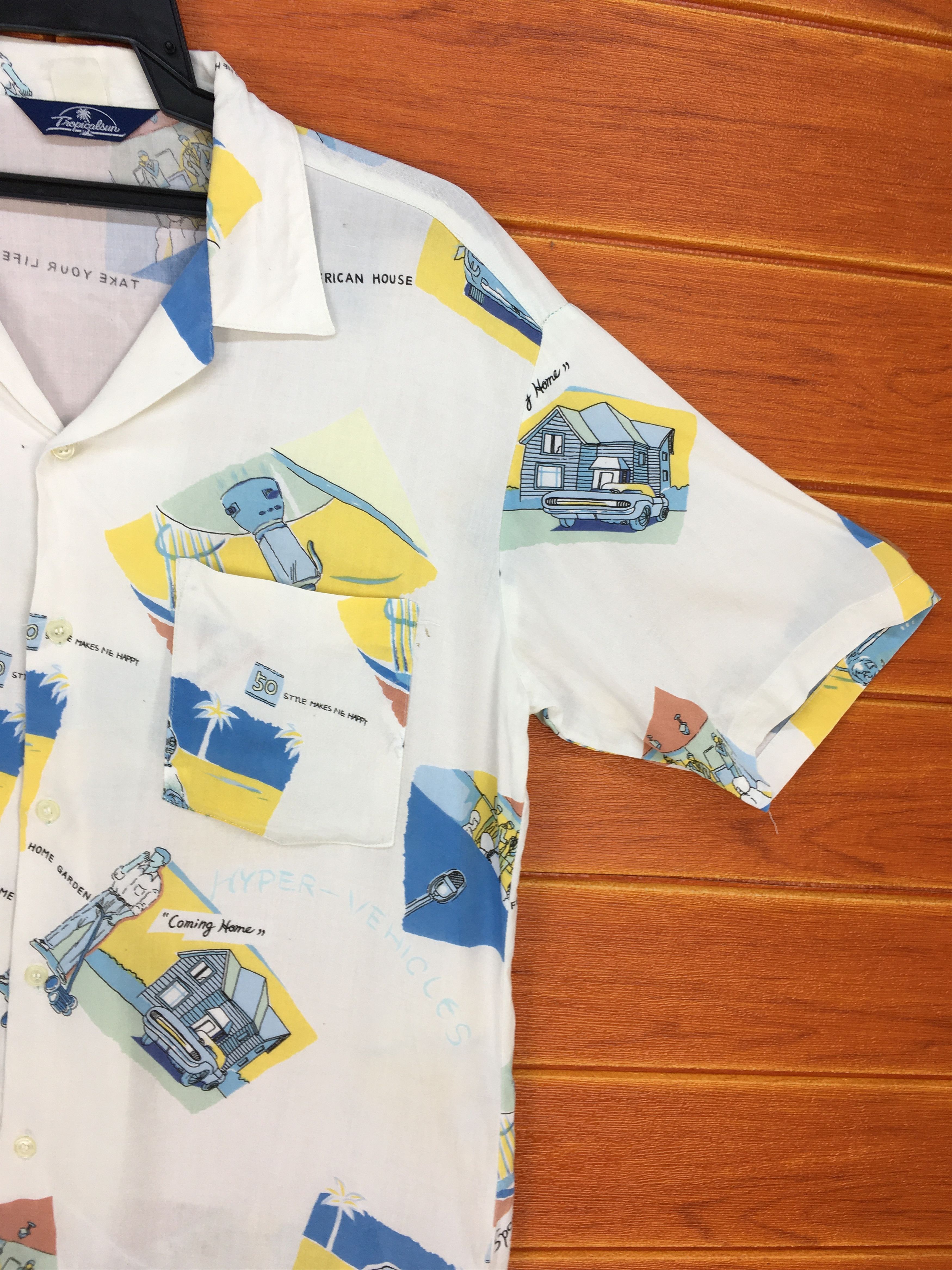 Vintage Vintage TROPICAL SUN Rayon American House Hawaiian Shirt Size US M / EU 48-50 / 2 - 6 Thumbnail