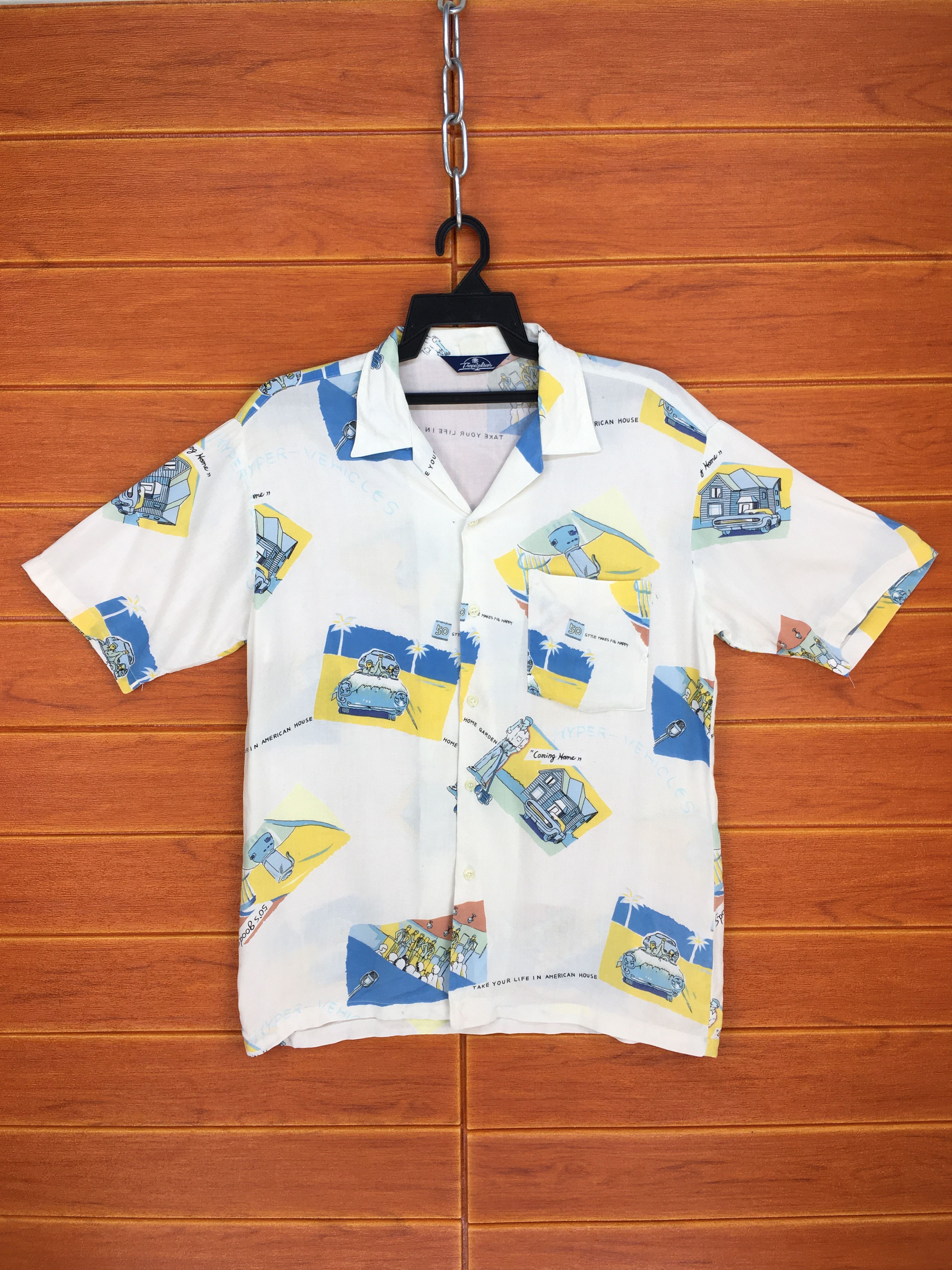 Vintage Vintage TROPICAL SUN Rayon American House Hawaiian Shirt Size US M / EU 48-50 / 2 - 2 Thumbnail