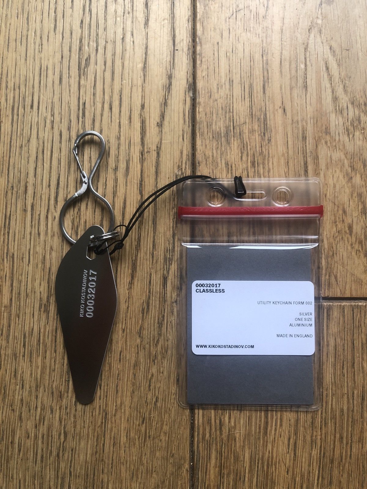 image of Kiko Kostadinov Keychain in Metallic, Men's