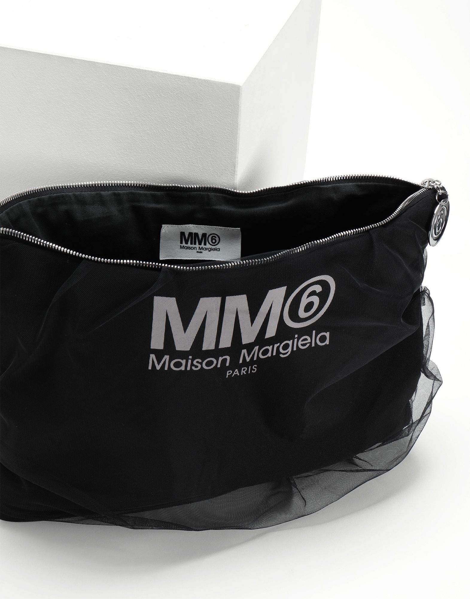 Maison Margiela Margiela MM6 Black Tulle Pochette Bag Size ONE SIZE - 4 Thumbnail