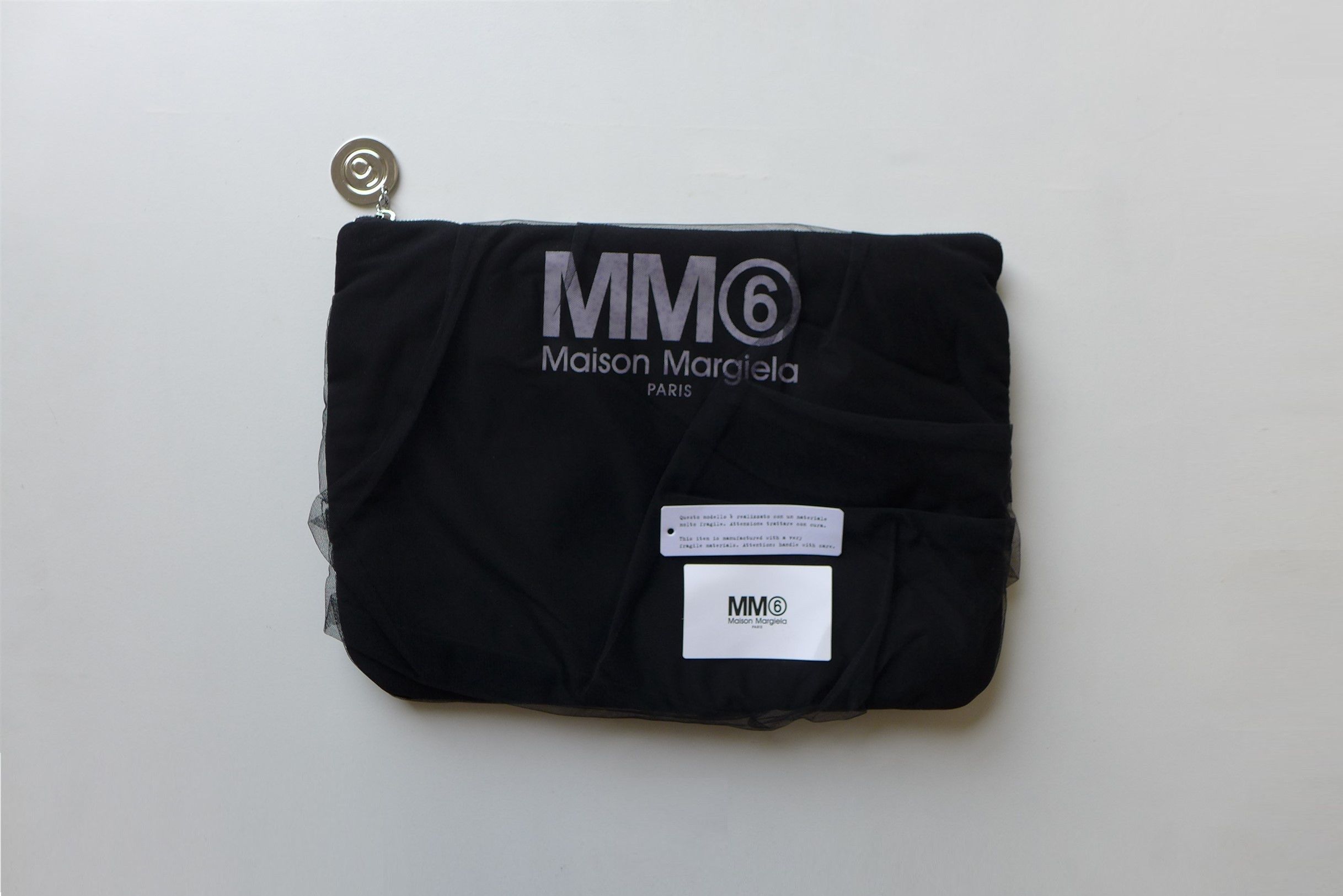 Maison Margiela Margiela MM6 Black Tulle Pochette Bag Size ONE SIZE - 7 Thumbnail