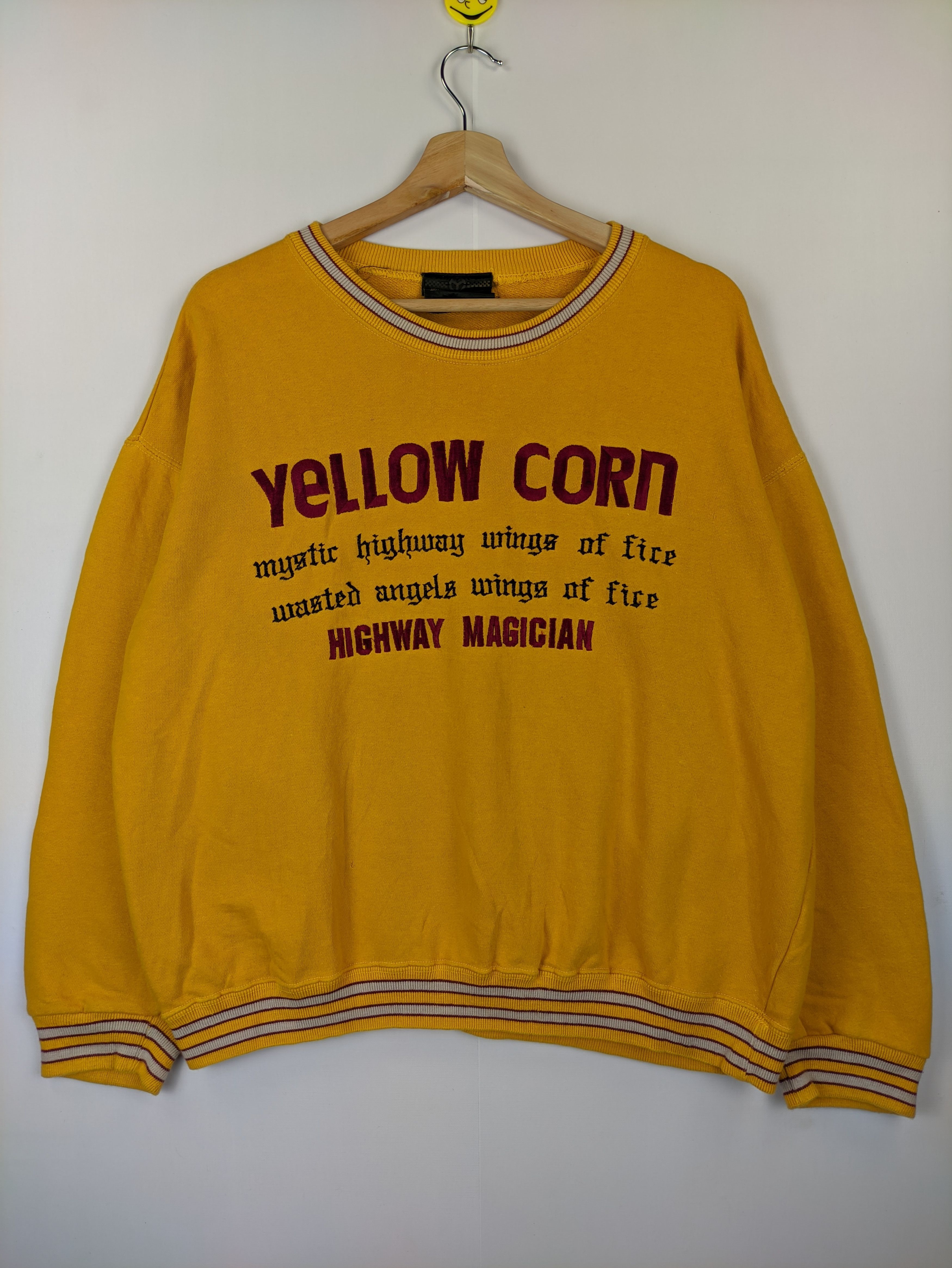 Steals🔥Vintage Sweatshirt Yellow Corn Motorsport