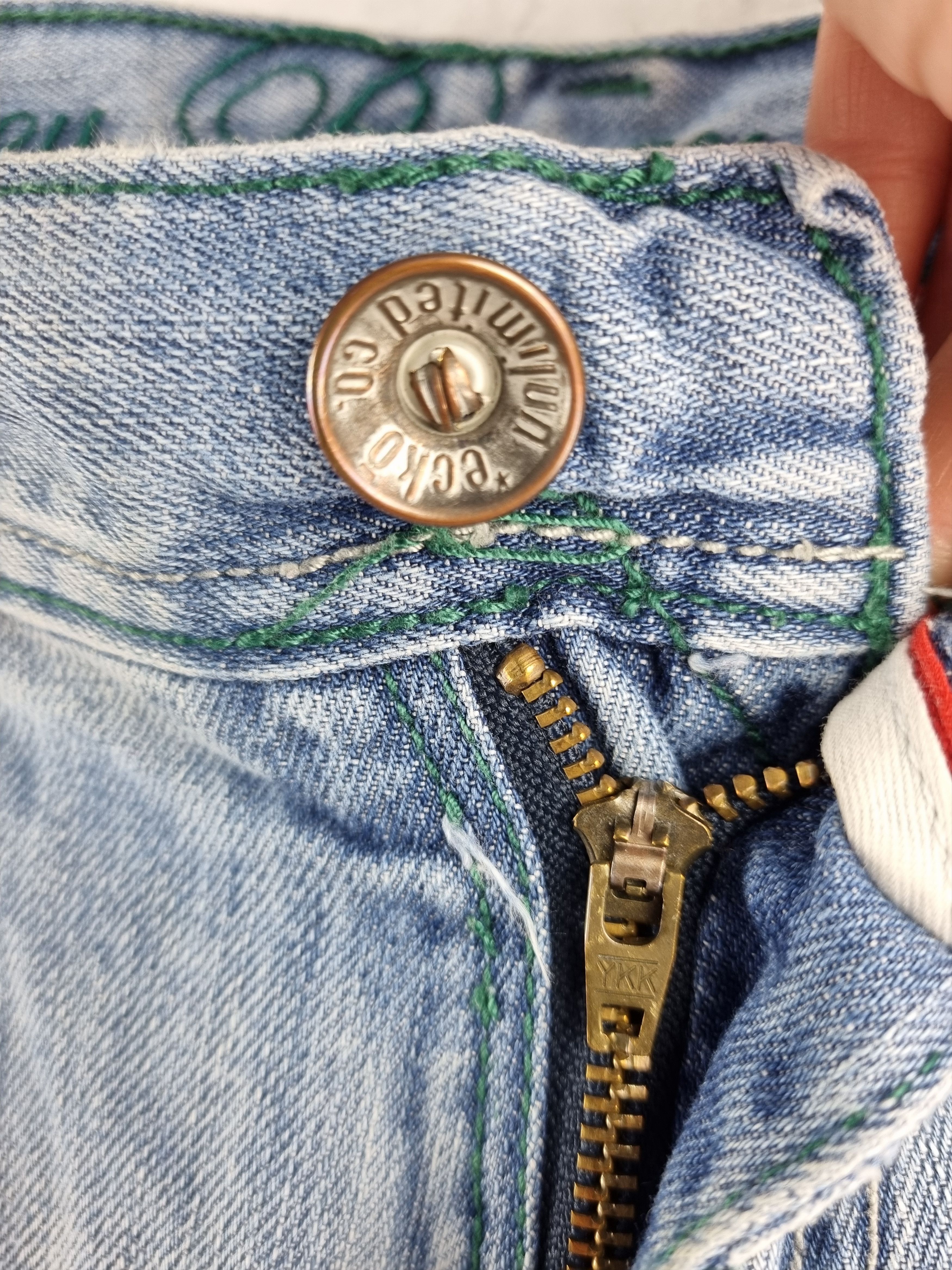 Ecko Unltd. Rare Ecko Dollars Big Logo Art Denim Jeans ED HARDY style Size US 34 / EU 50 - 12 Thumbnail