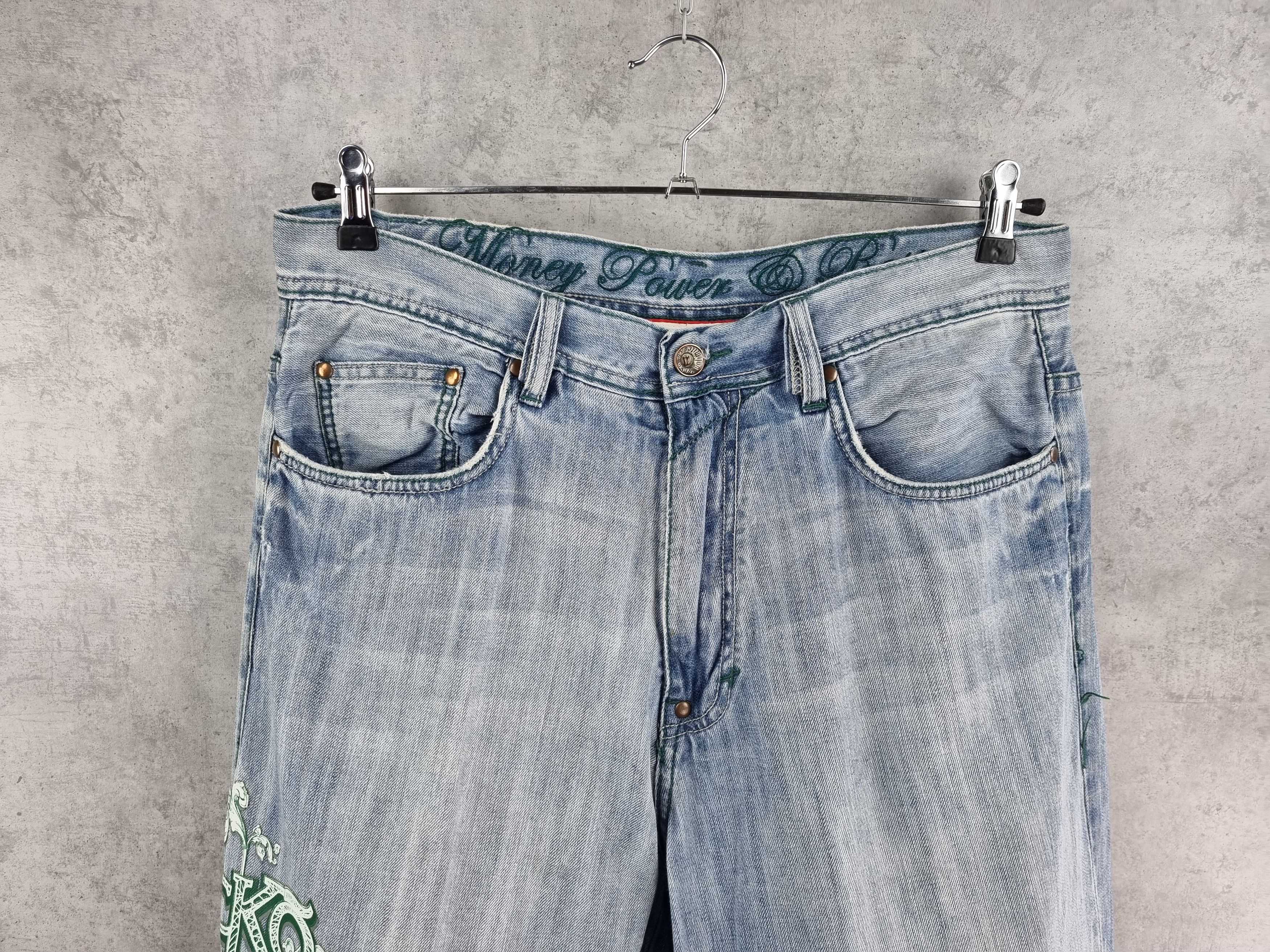 Ecko Unltd. Rare Ecko Dollars Big Logo Art Denim Jeans ED HARDY style Size US 34 / EU 50 - 11 Thumbnail
