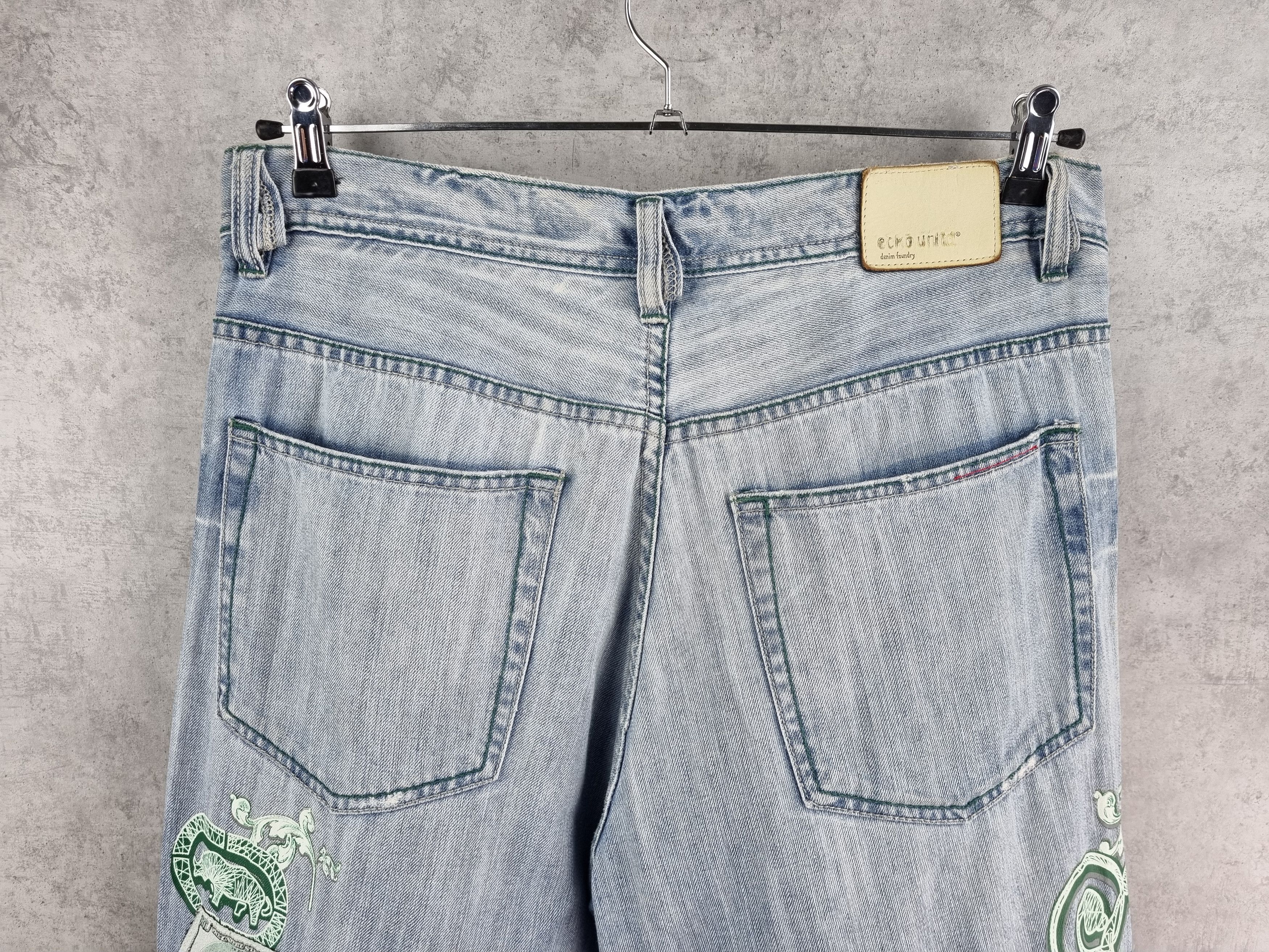 Ecko Unltd. Rare Ecko Dollars Big Logo Art Denim Jeans ED HARDY style Size US 34 / EU 50 - 10 Thumbnail