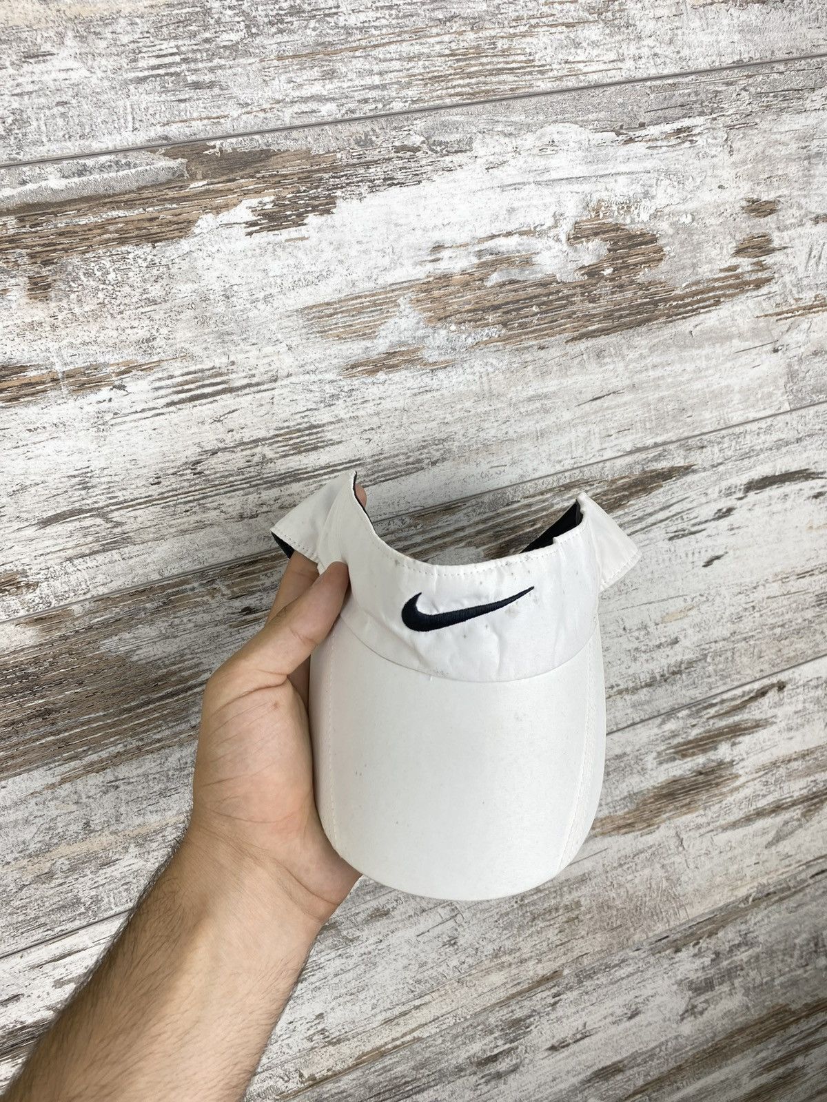 Nike × Vintage Vintage Nike visor streetwear cap hats y2k rare drill OG Size ONE SIZE - 1 Thumbnail