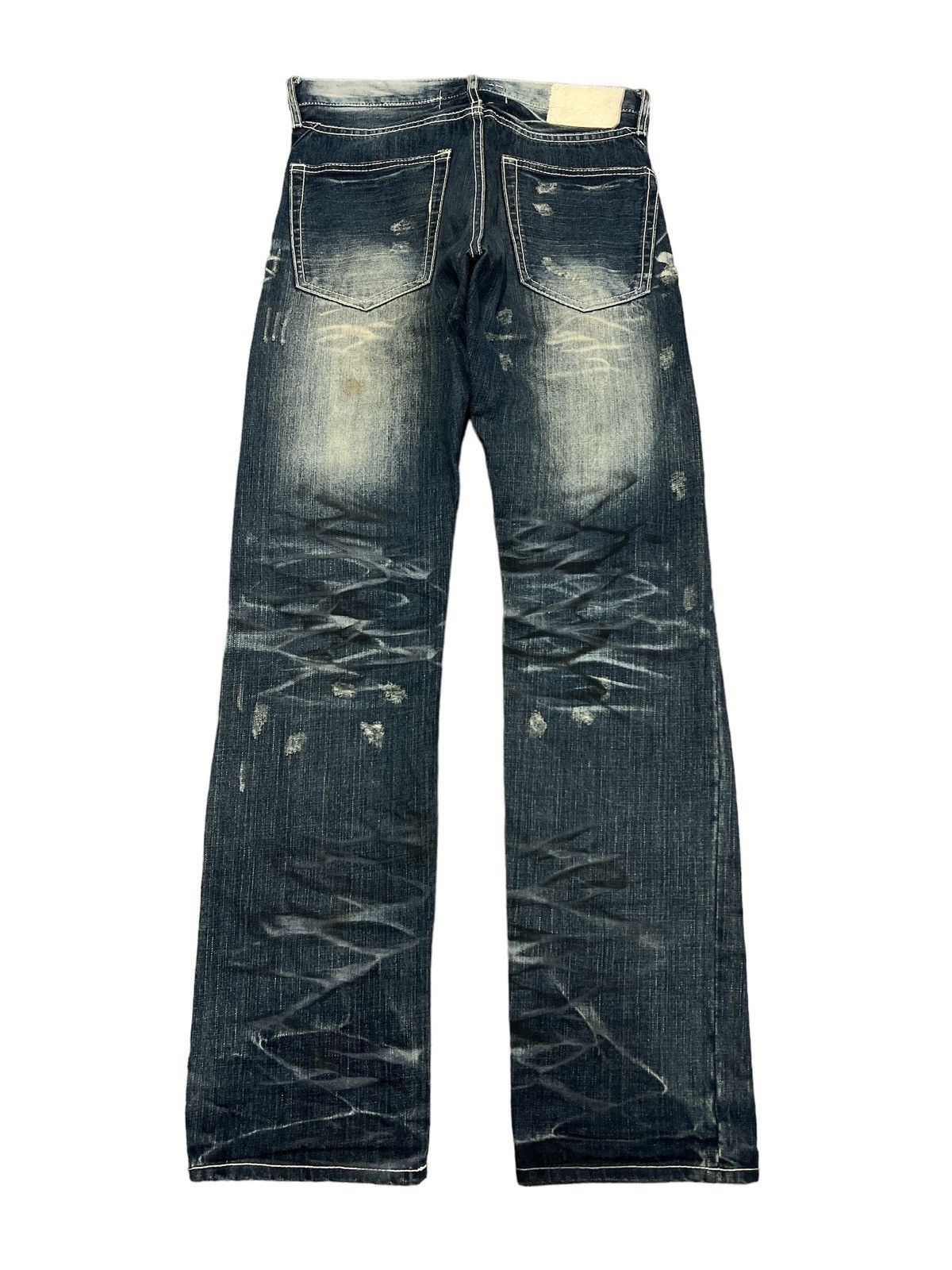 Japanese Brand SICK🔥THRASHED NEUTRAL INFINITY DISTRESSED DENIM PANT Size US 30 / EU 46 - 6 Thumbnail