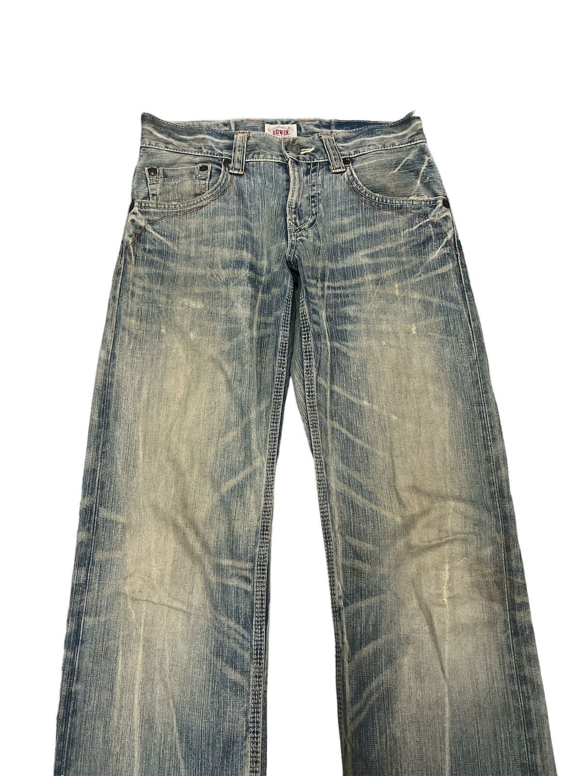 Japanese Brand × Vintage VINTAGE EDWIN XV DISTRESSED DENIM PANT Size US 29 - 2 Thumbnail