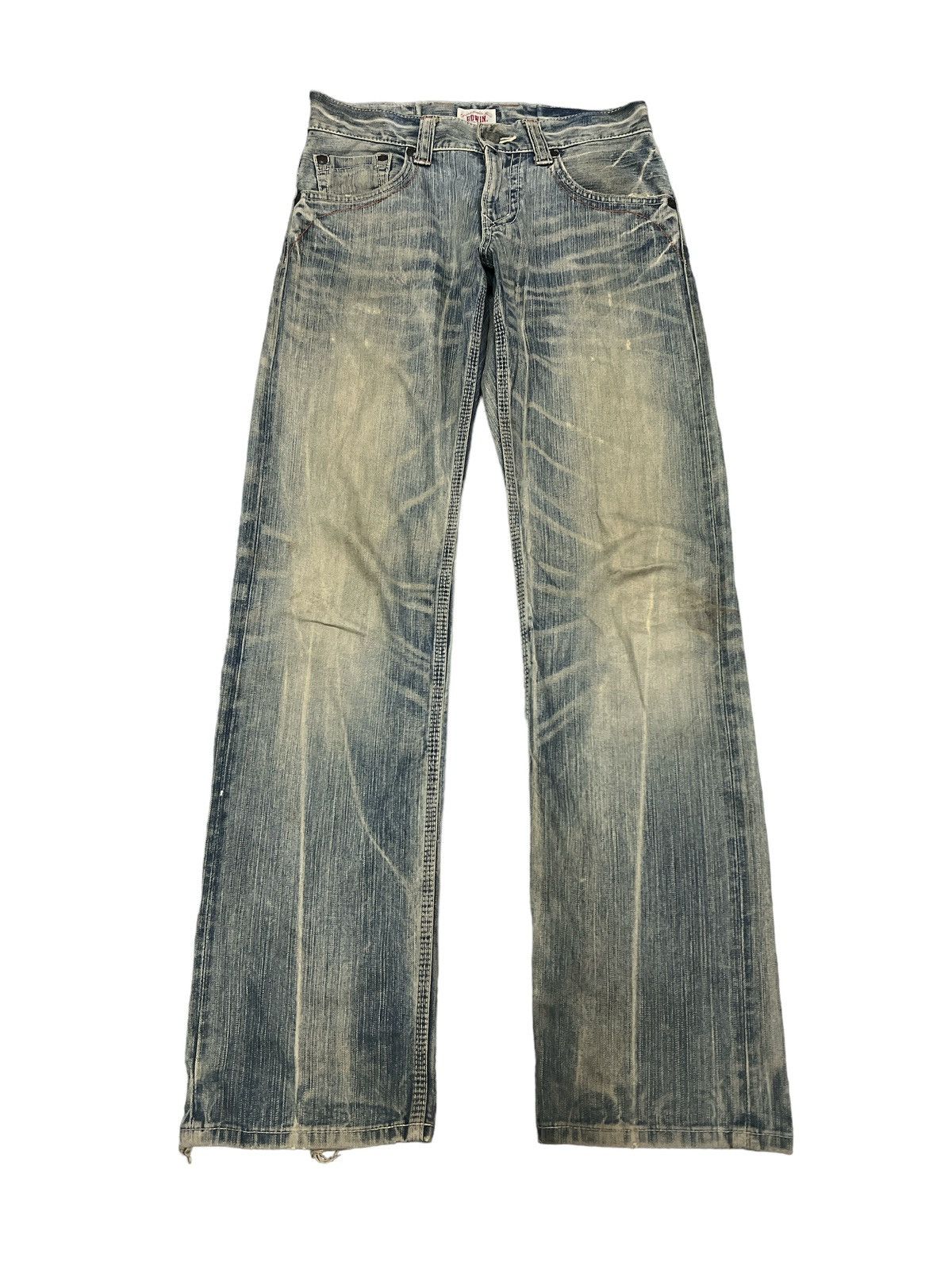Japanese Brand × Vintage VINTAGE EDWIN XV DISTRESSED DENIM PANT Size US 29 - 1 Thumbnail