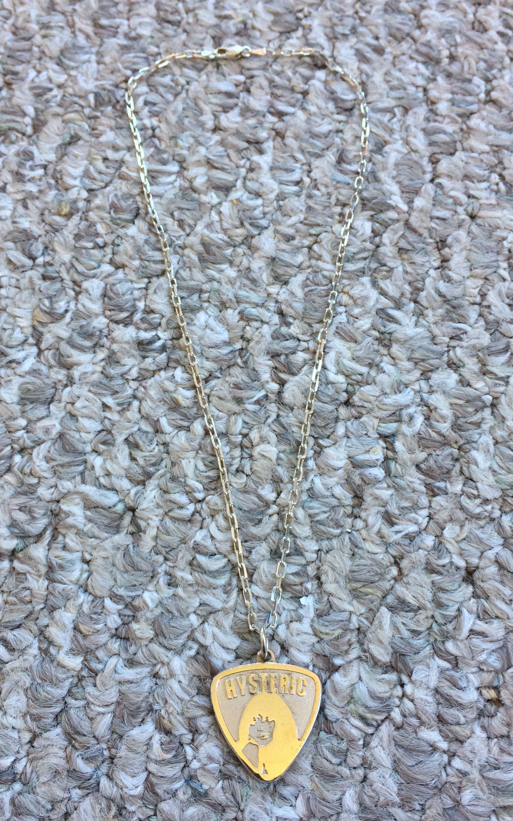 Hysteric Glamour Sterling Silver Guitar Pick Necklace