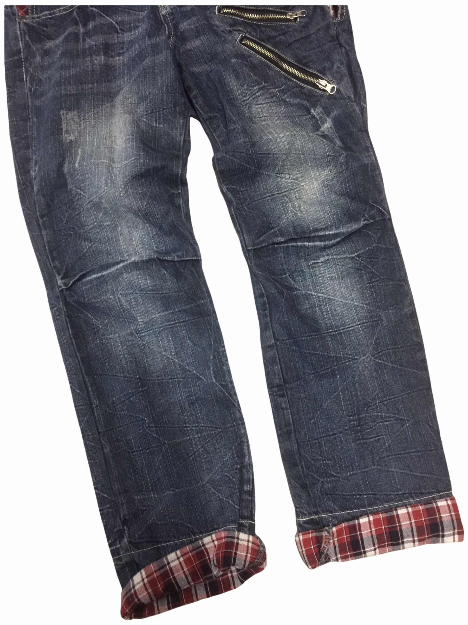 Japanese Brand RODDLE Double Waist Multicolored Belt Loop Jeans Size US 34 / EU 50 - 3 Thumbnail