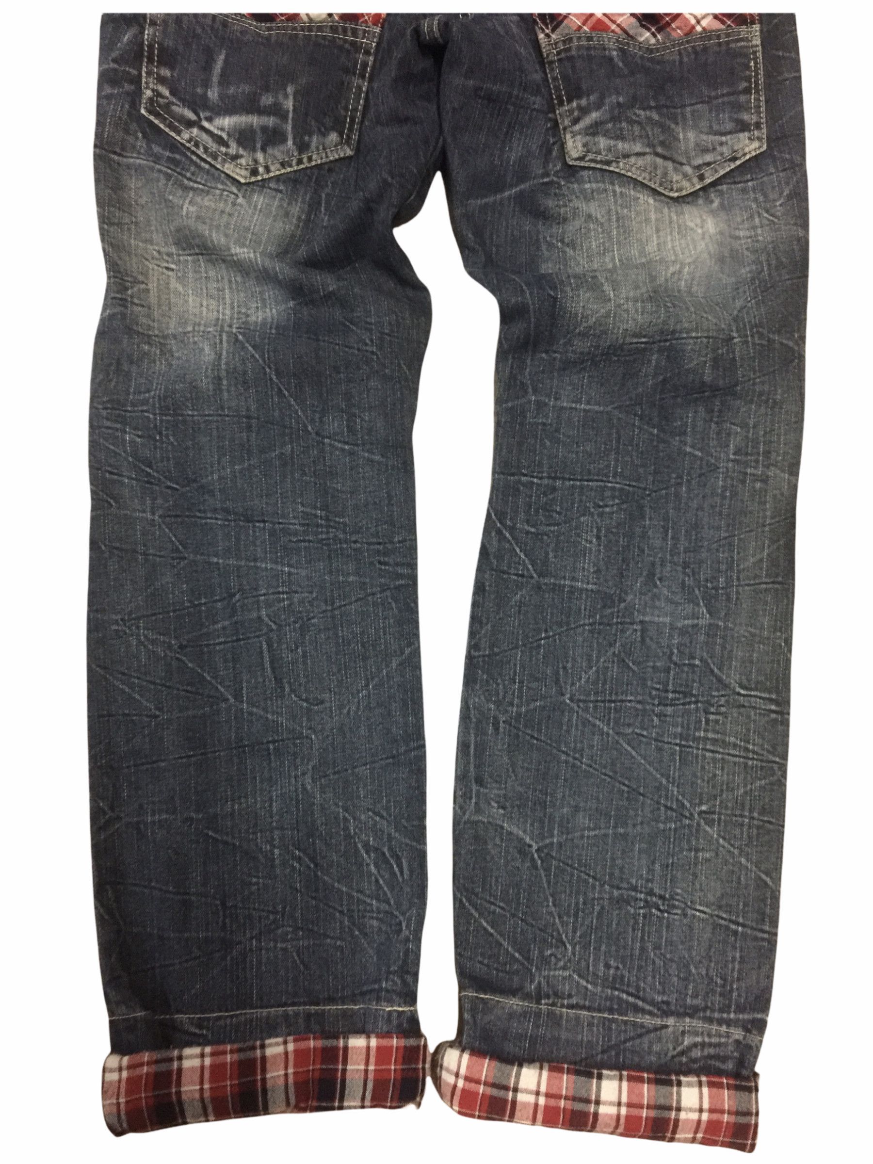 Japanese Brand RODDLE Double Waist Multicolored Belt Loop Jeans Size US 34 / EU 50 - 8 Thumbnail