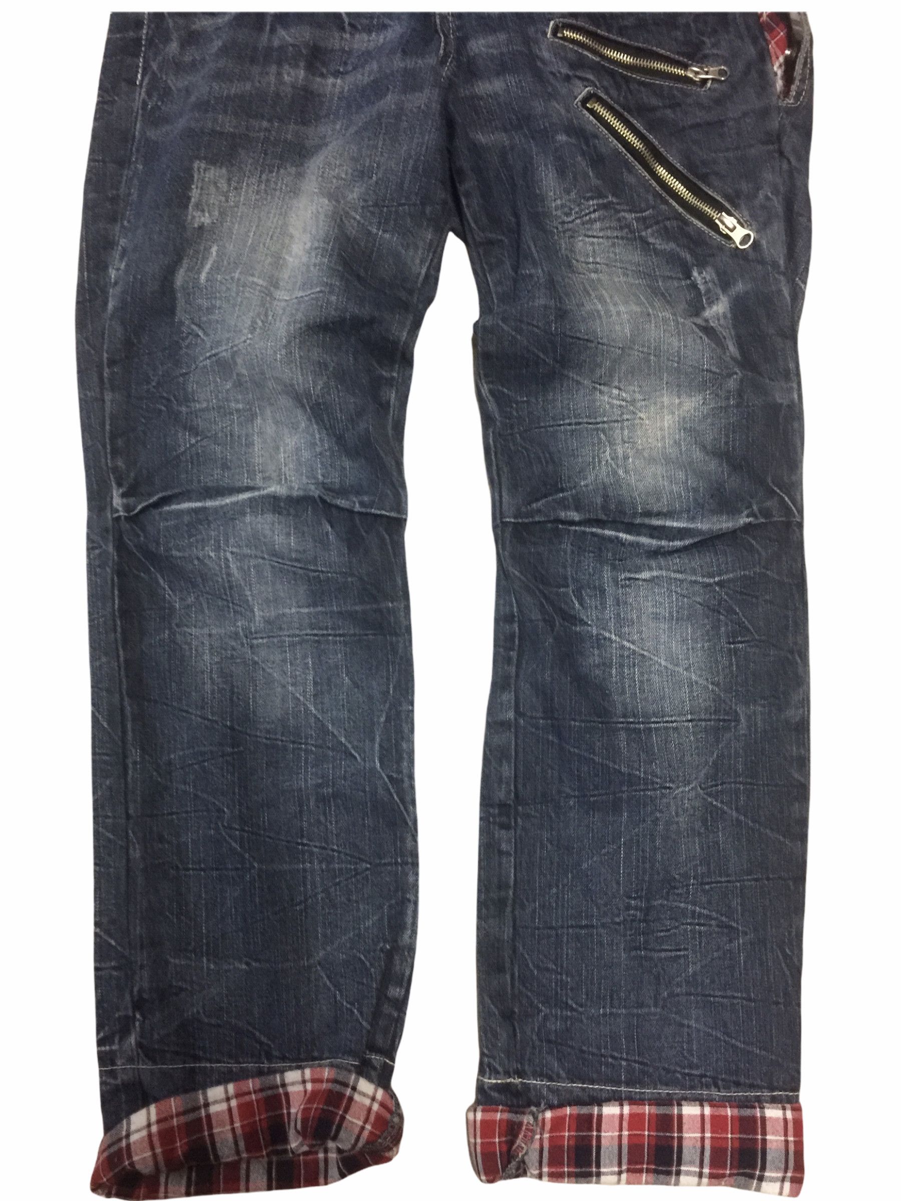 Japanese Brand RODDLE Double Waist Multicolored Belt Loop Jeans Size US 34 / EU 50 - 4 Thumbnail