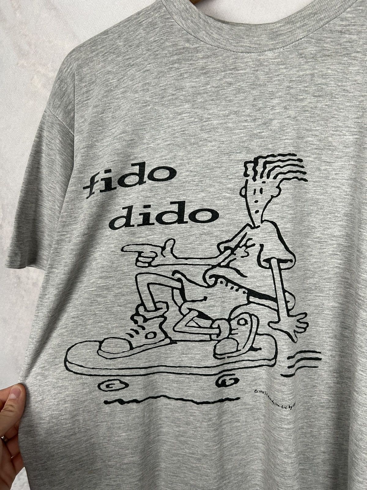Cartoon Network Vintage Fido Dido 1985 Rare Single Stitch Promo Graphic Tee Size US L / EU 52-54 / 3 - 3 Thumbnail