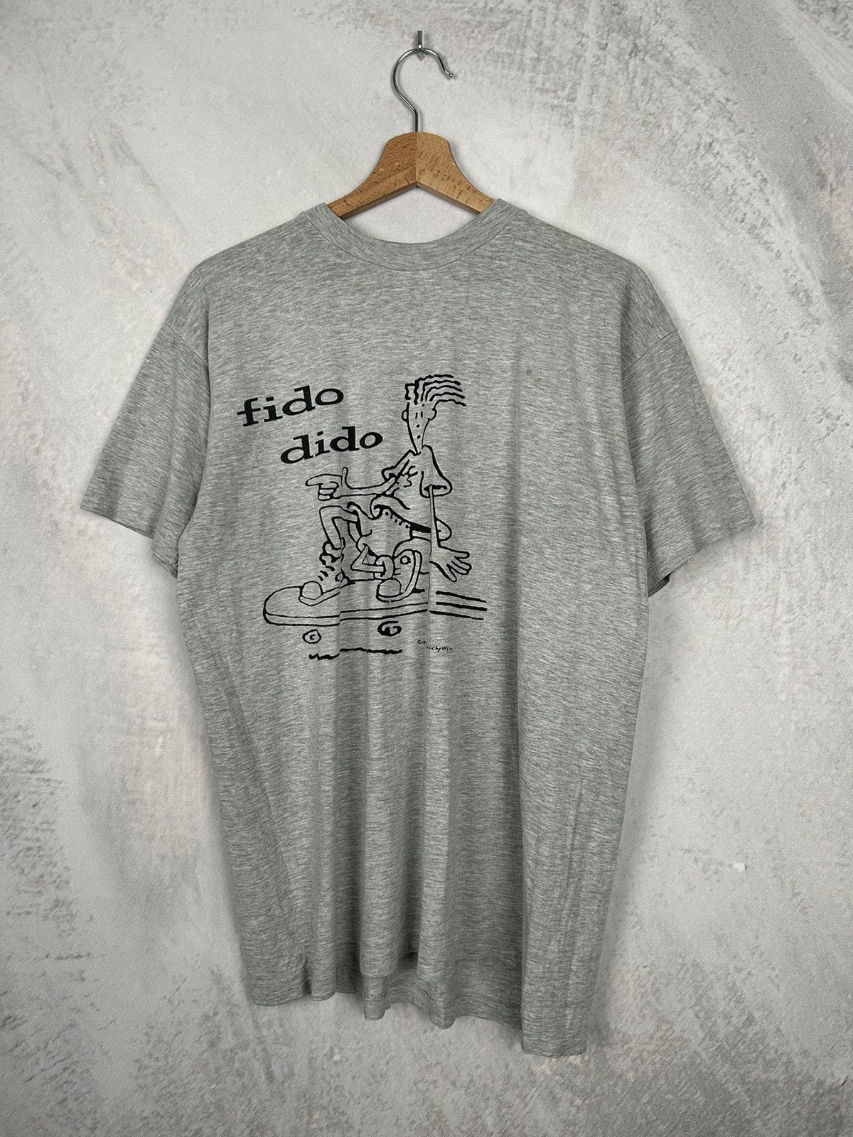 Cartoon Network Vintage Fido Dido 1985 Rare Single Stitch Promo Graphic Tee Size US L / EU 52-54 / 3 - 1 Thumbnail