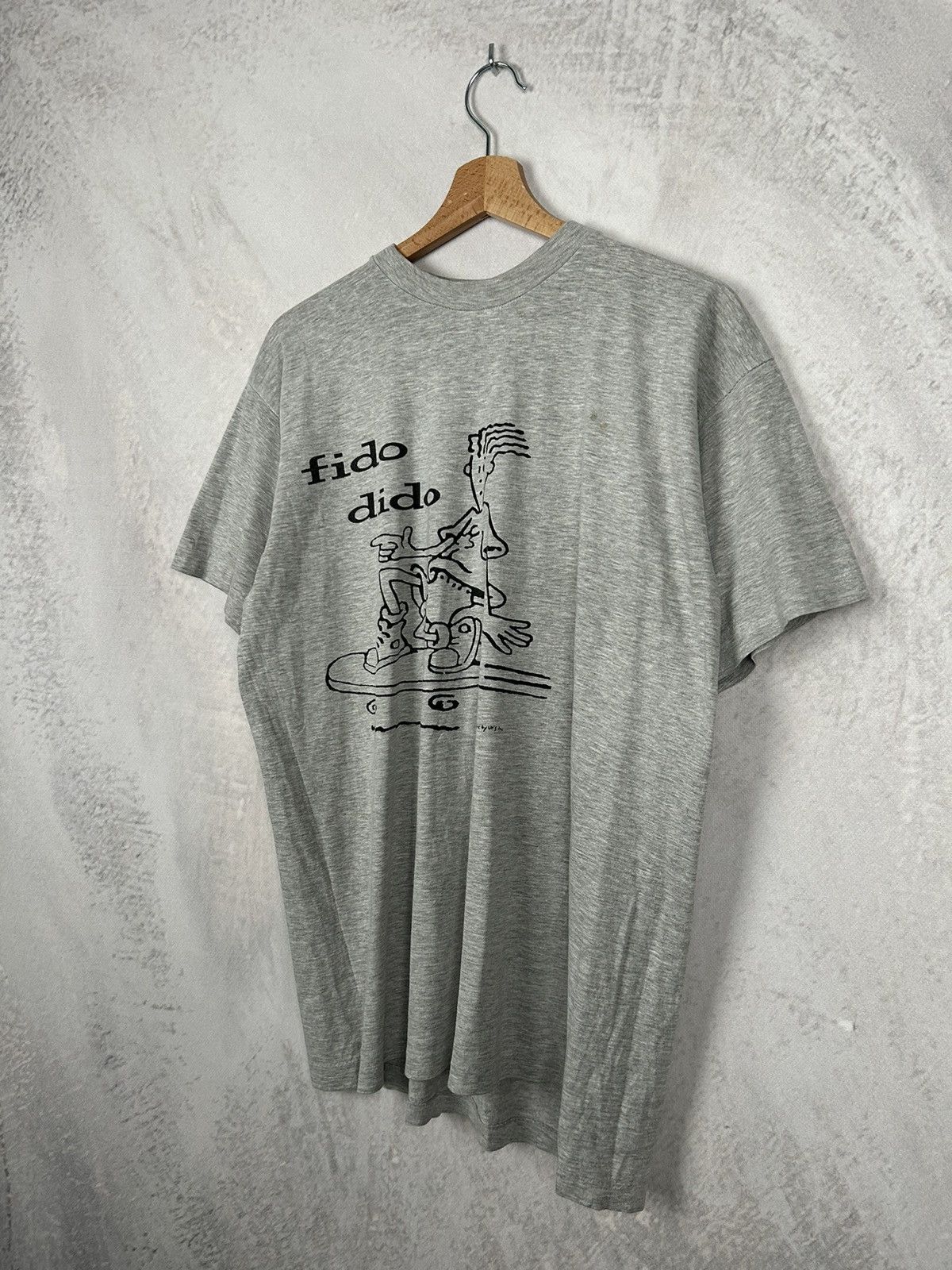 Cartoon Network Vintage Fido Dido 1985 Rare Single Stitch Promo Graphic Tee Size US L / EU 52-54 / 3 - 2 Thumbnail