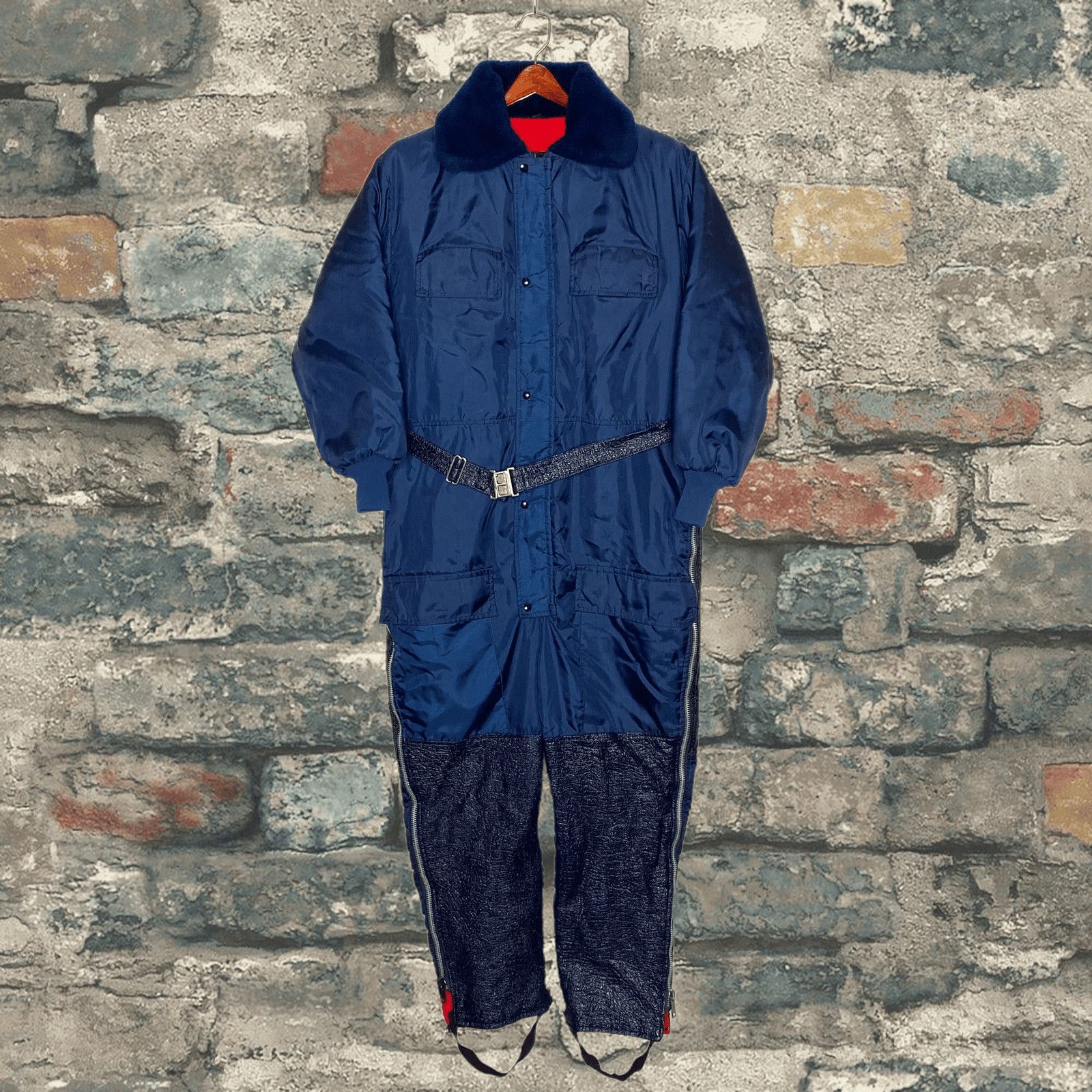 image of True Vintage Golden Fleece Snowsuit Coverall Quilt Lined 60S in Blue, Men's (Size 38)