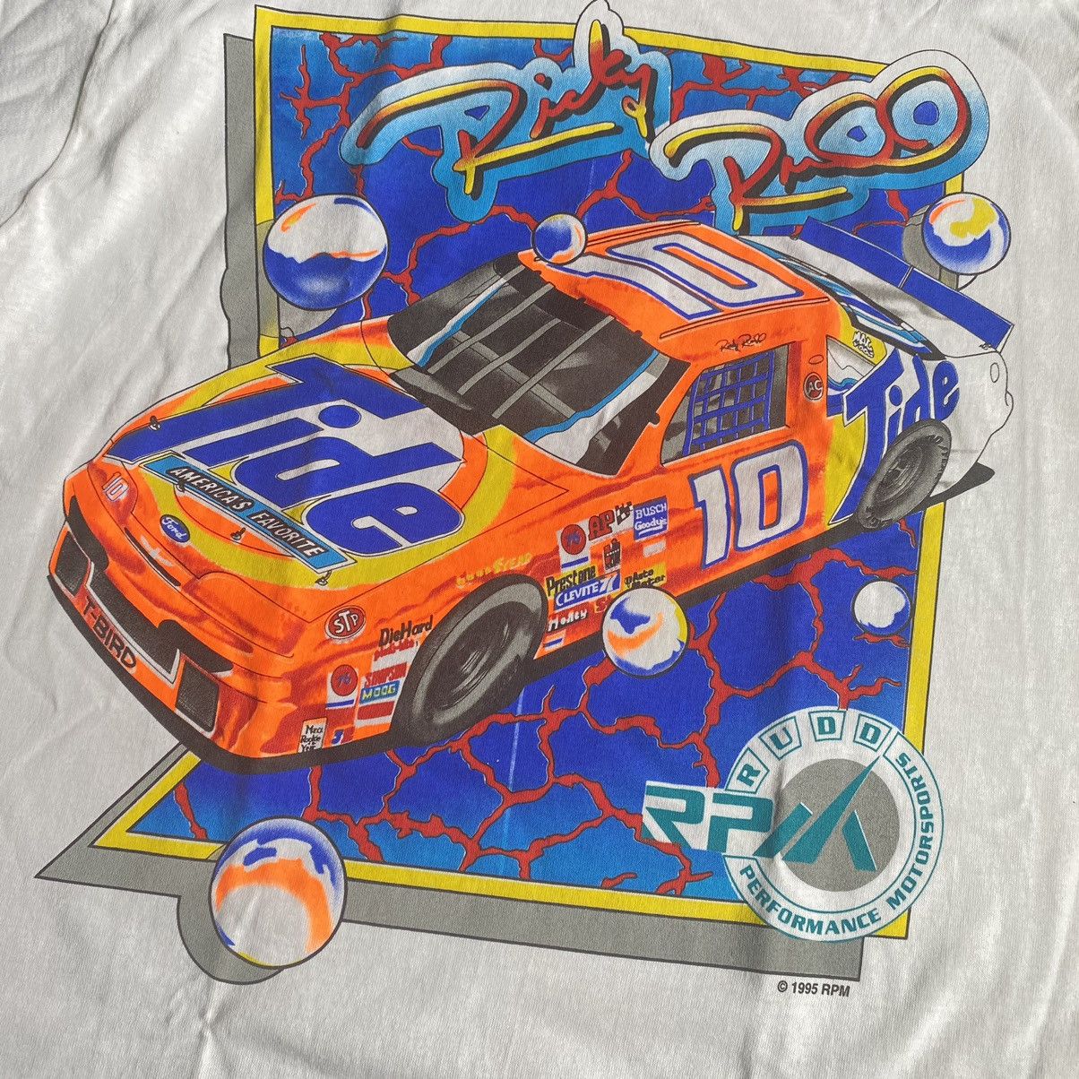 NASCAR New Vintage 90s Ricky Rudd Tide Racing Double Sided Logo Tee Size US M / EU 48-50 / 2 - 3 Thumbnail