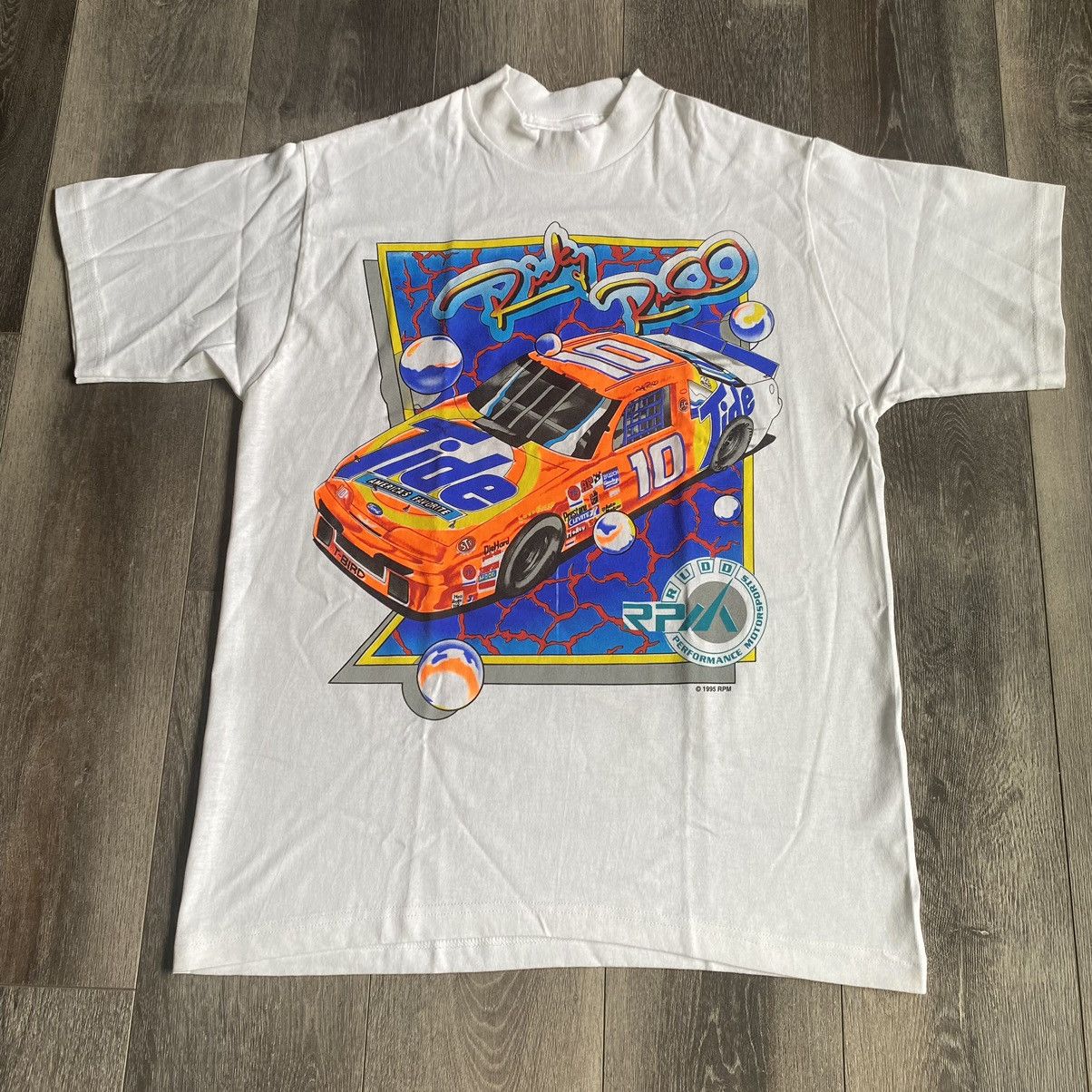 NASCAR New Vintage 90s Ricky Rudd Tide Racing Double Sided Logo Tee Size US M / EU 48-50 / 2 - 1 Thumbnail