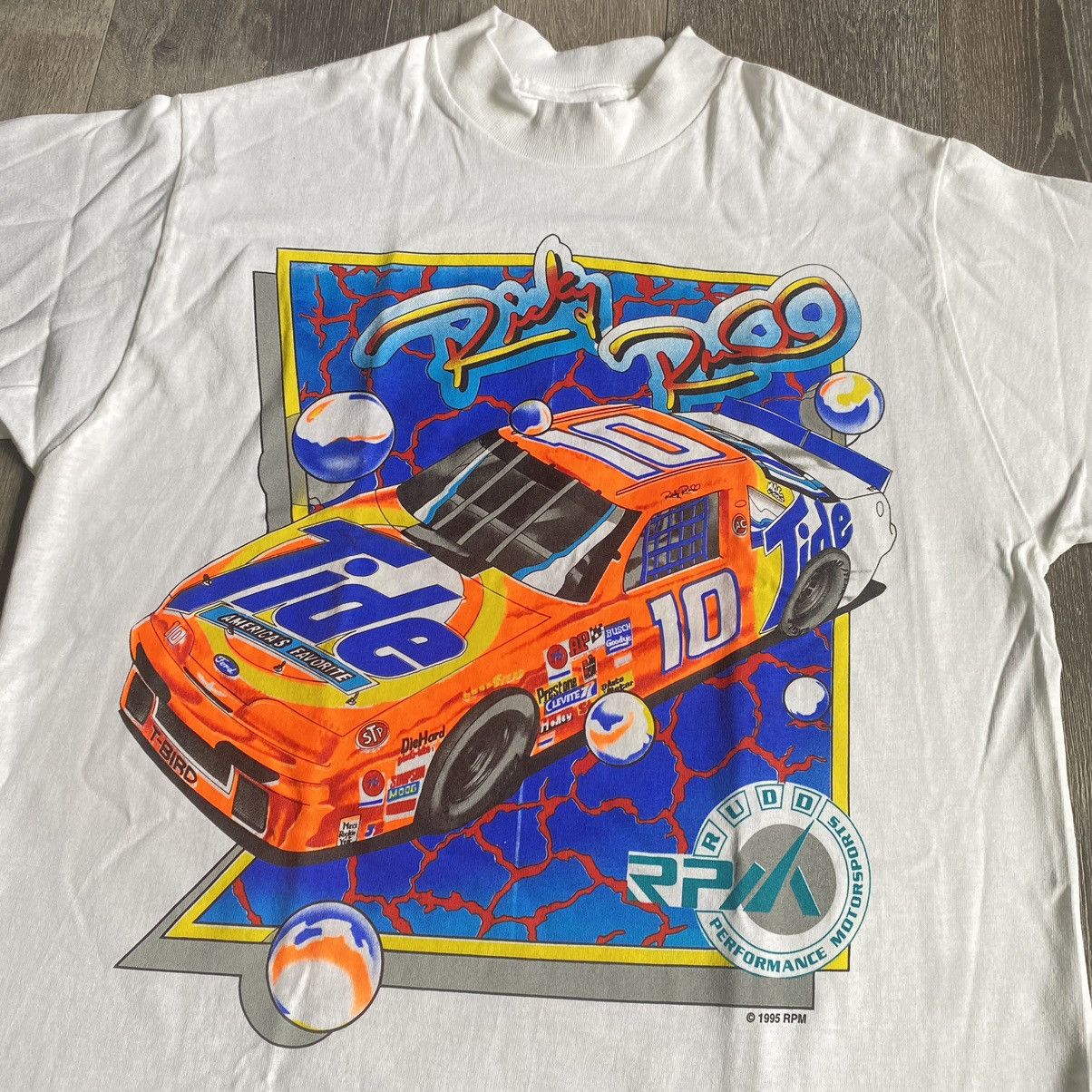 NASCAR New Vintage 90s Ricky Rudd Tide Racing Double Sided Logo Tee Size US M / EU 48-50 / 2 - 5 Thumbnail