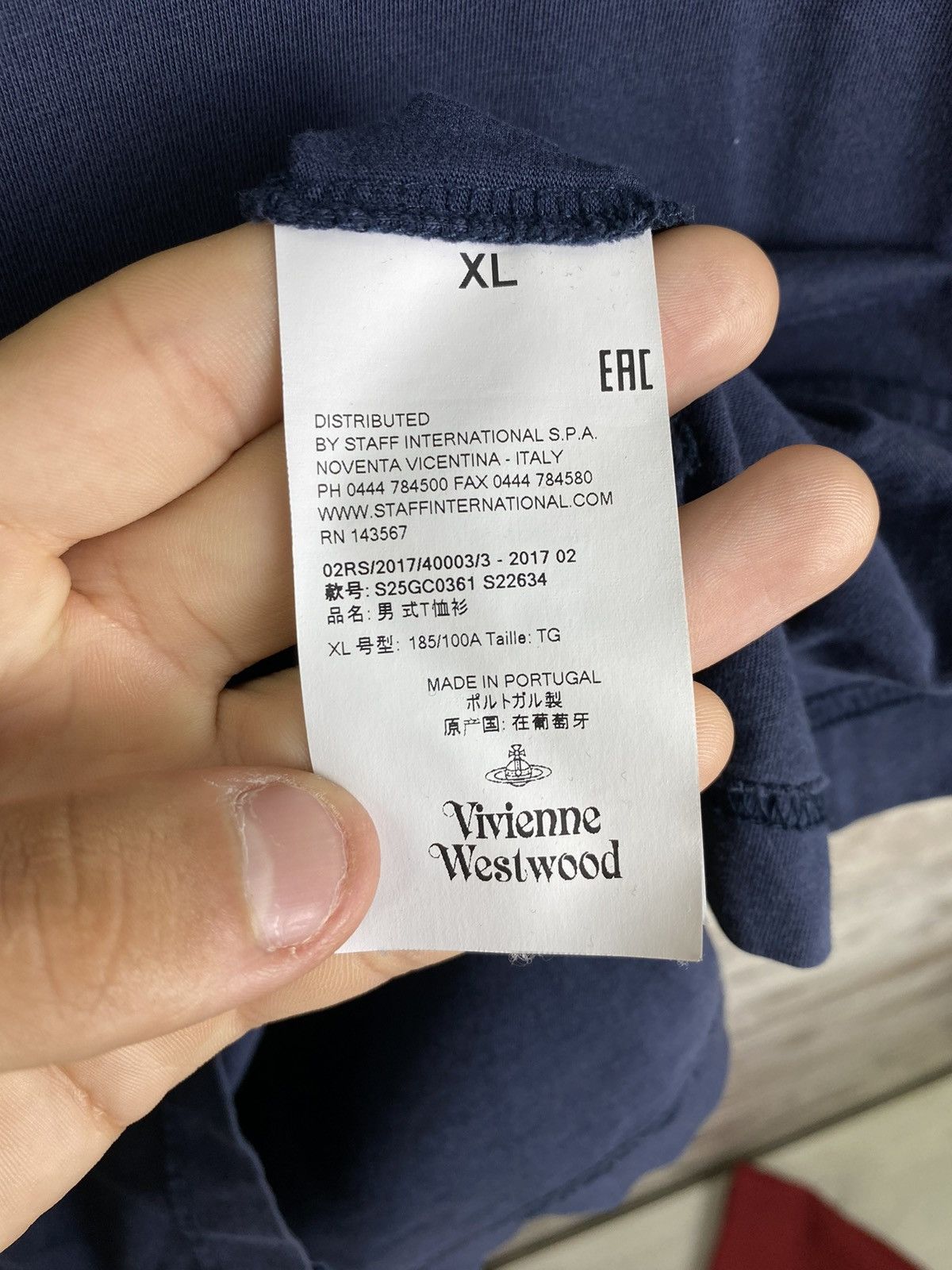 Vivienne Westwood Mens Vivienne Westwood T Shirt luxury tee logo navy Size US XL / EU 56 / 4 - 7 Thumbnail