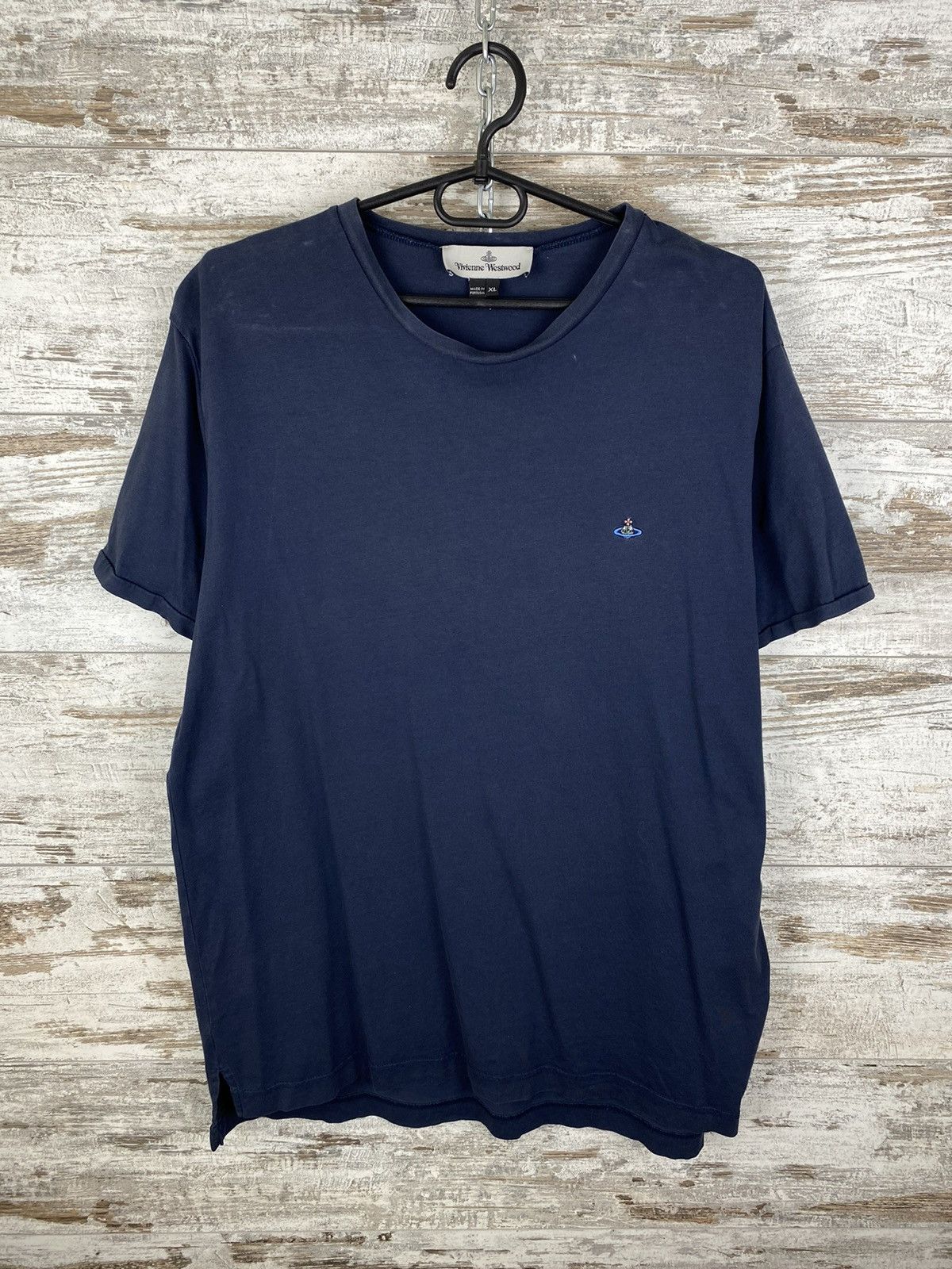 Vivienne Westwood Mens Vivienne Westwood T Shirt luxury tee logo navy Size US XL / EU 56 / 4 - 1 Thumbnail