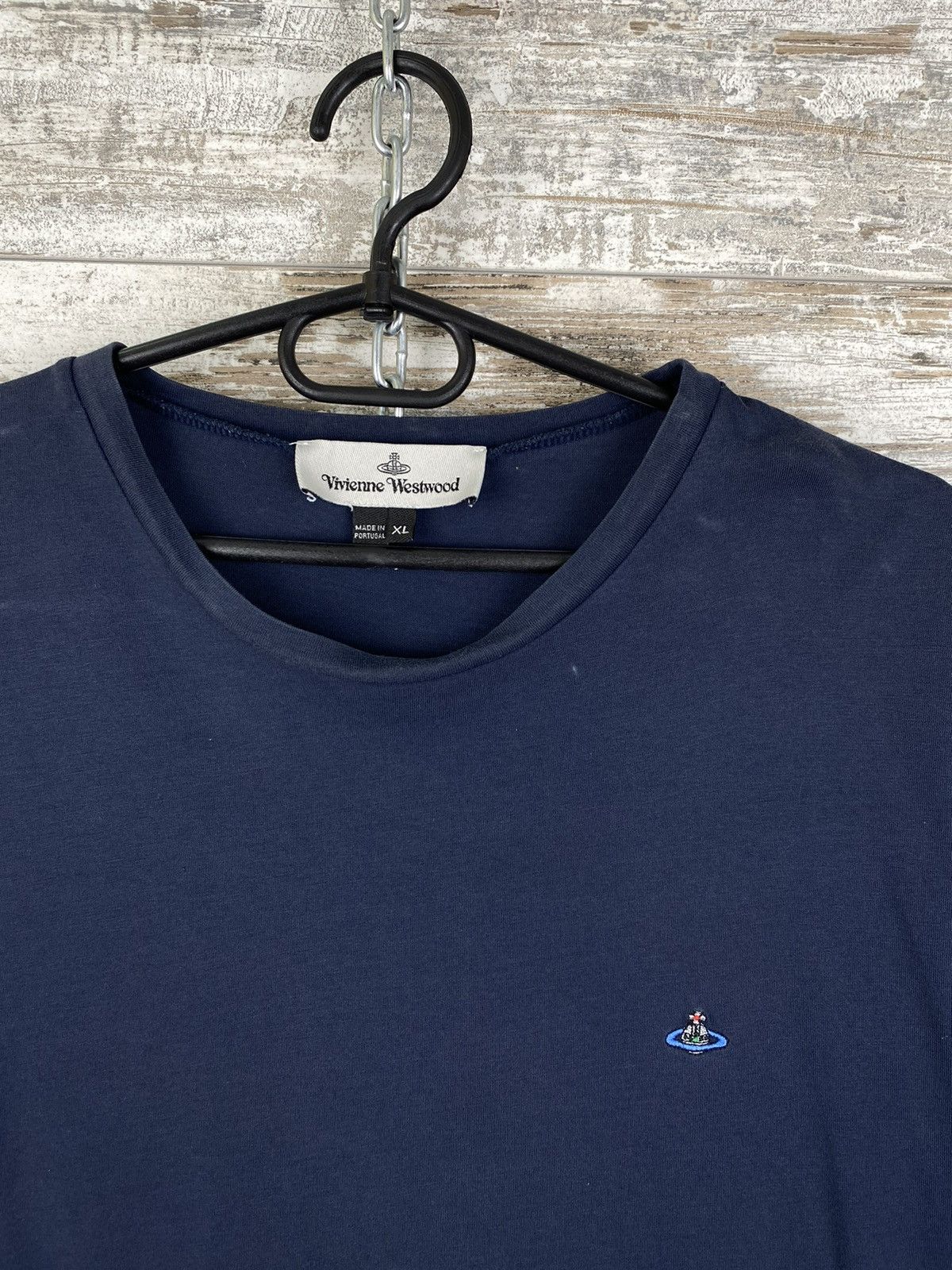Vivienne Westwood Mens Vivienne Westwood T Shirt luxury tee logo navy Size US XL / EU 56 / 4 - 2 Thumbnail