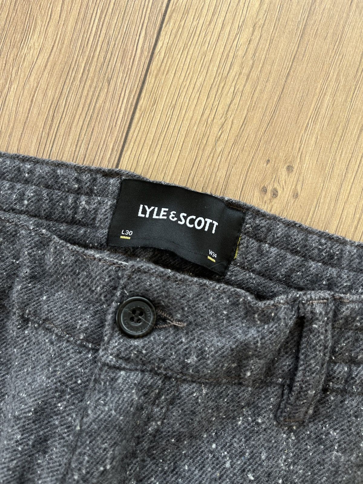 Lyle & Scott Lyle & Scott Salt Pepper Melange Gray Casual Cropped Pants Size US 34 / EU 50 - 6 Thumbnail