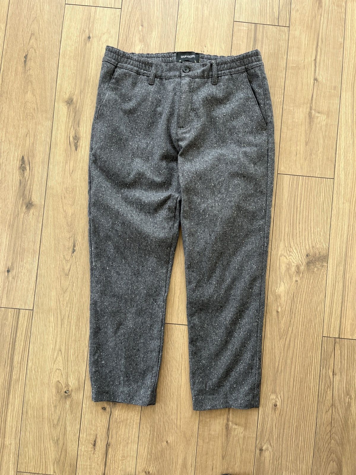 Lyle & Scott Lyle & Scott Salt Pepper Melange Gray Casual Cropped Pants Size US 34 / EU 50 - 3 Thumbnail