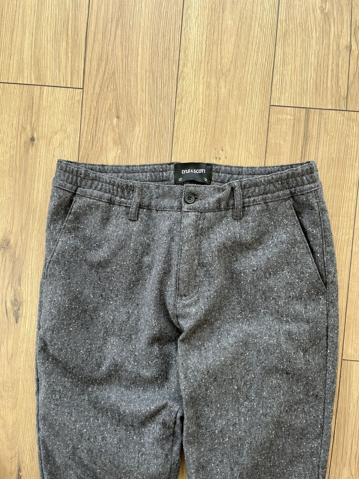 Lyle & Scott Lyle & Scott Salt Pepper Melange Gray Casual Cropped Pants Size US 34 / EU 50 - 4 Thumbnail