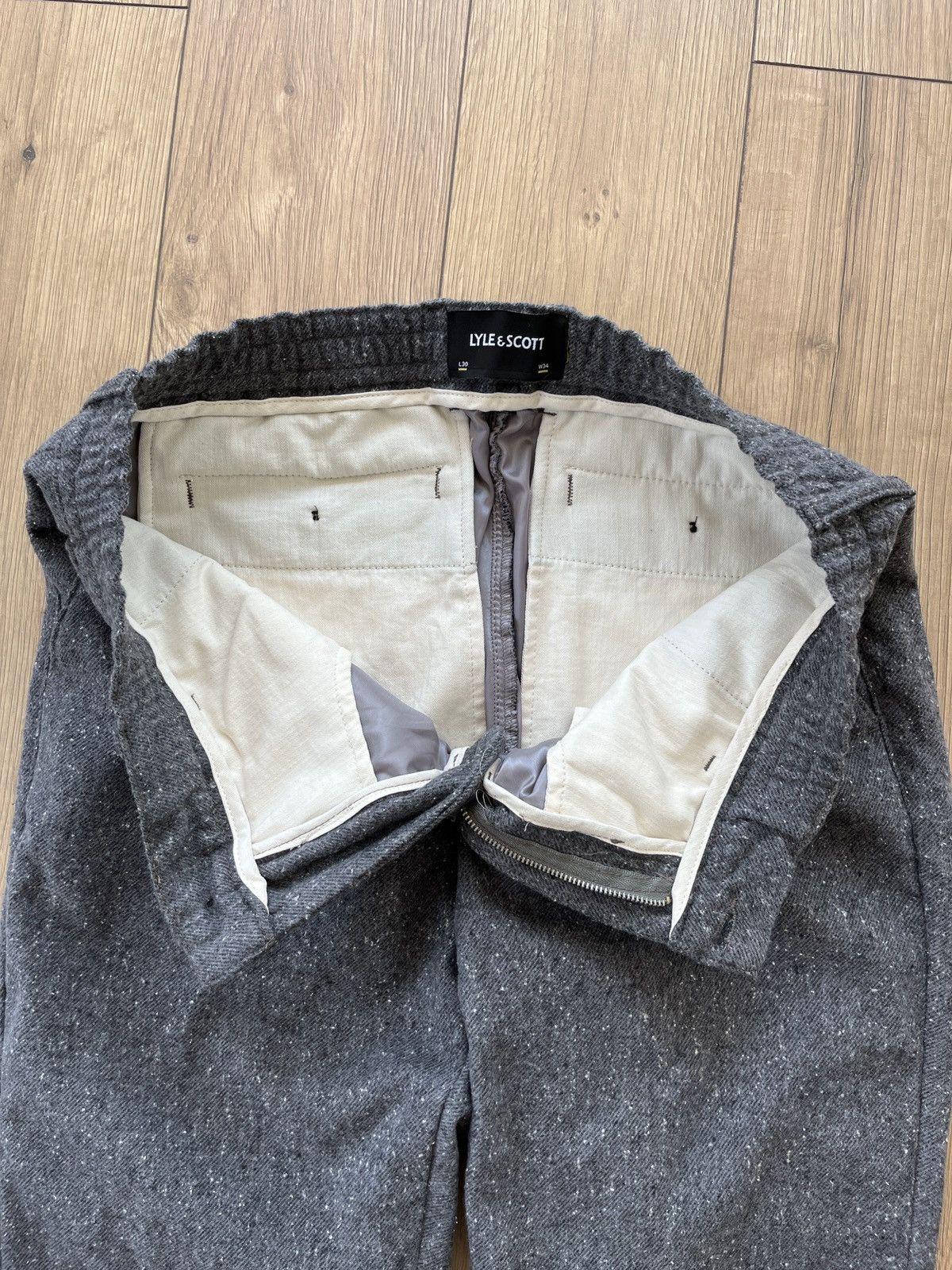 Lyle & Scott Lyle & Scott Salt Pepper Melange Gray Casual Cropped Pants Size US 34 / EU 50 - 8 Thumbnail